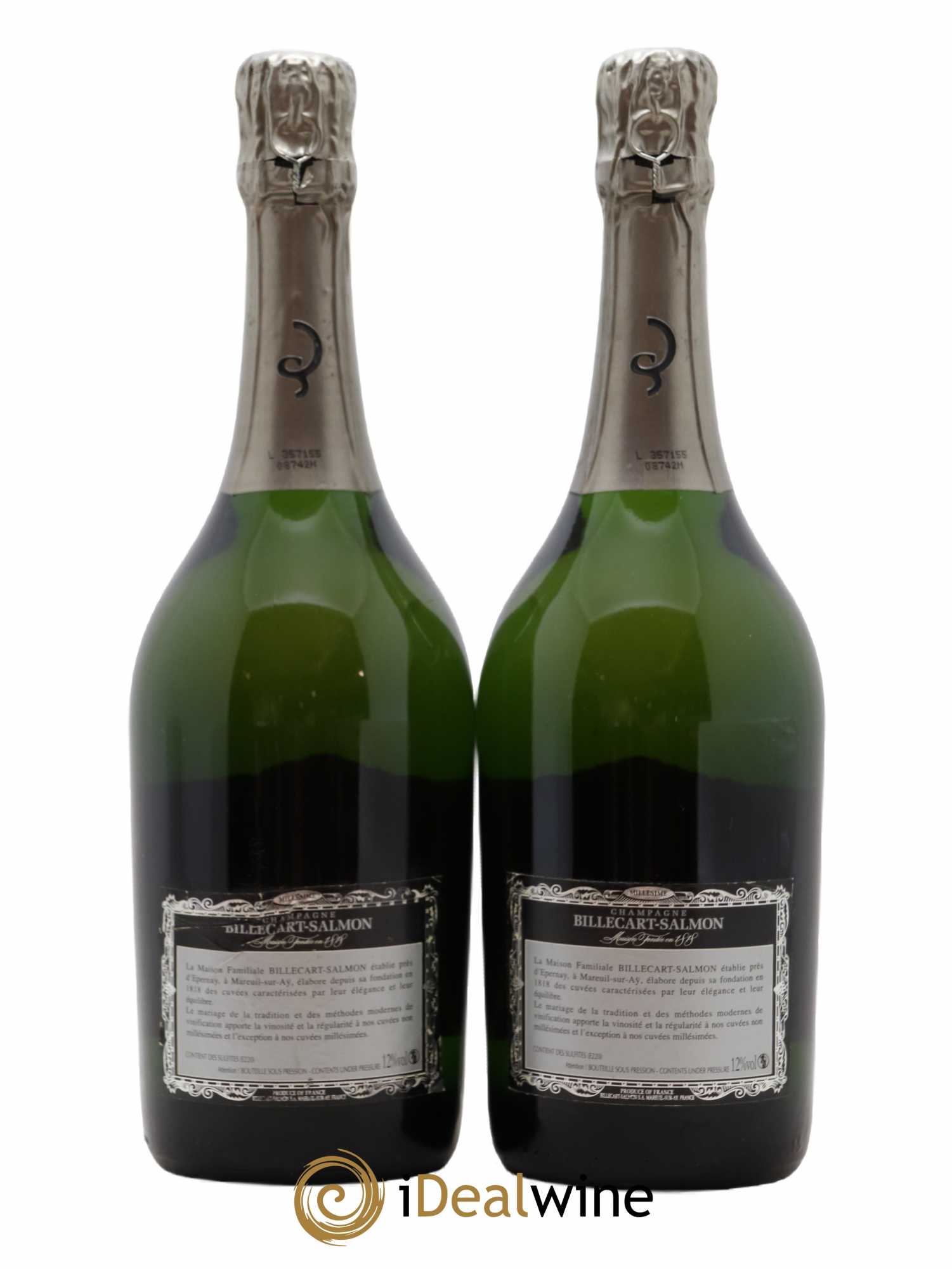 Brut Nicolas François Billecart Billecart-Salmon 2000 - Lot de 2 bouteilles - 1