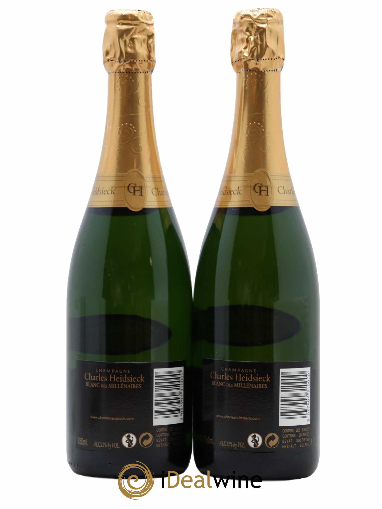 Blanc de Blancs Blanc des Millénaires Brut Charles Heidsieck 1995 - Lot de 2 bouteilles - 1