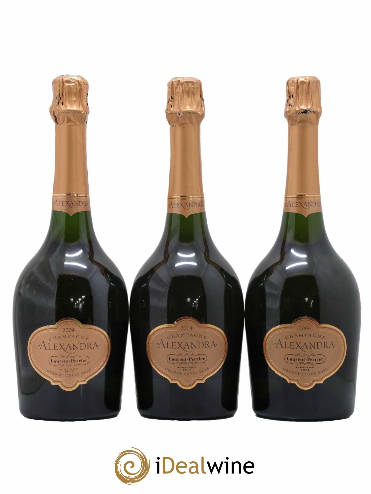 Cuvée Alexandra Laurent Perrier 2004 - Lot of 3 bottles - 0