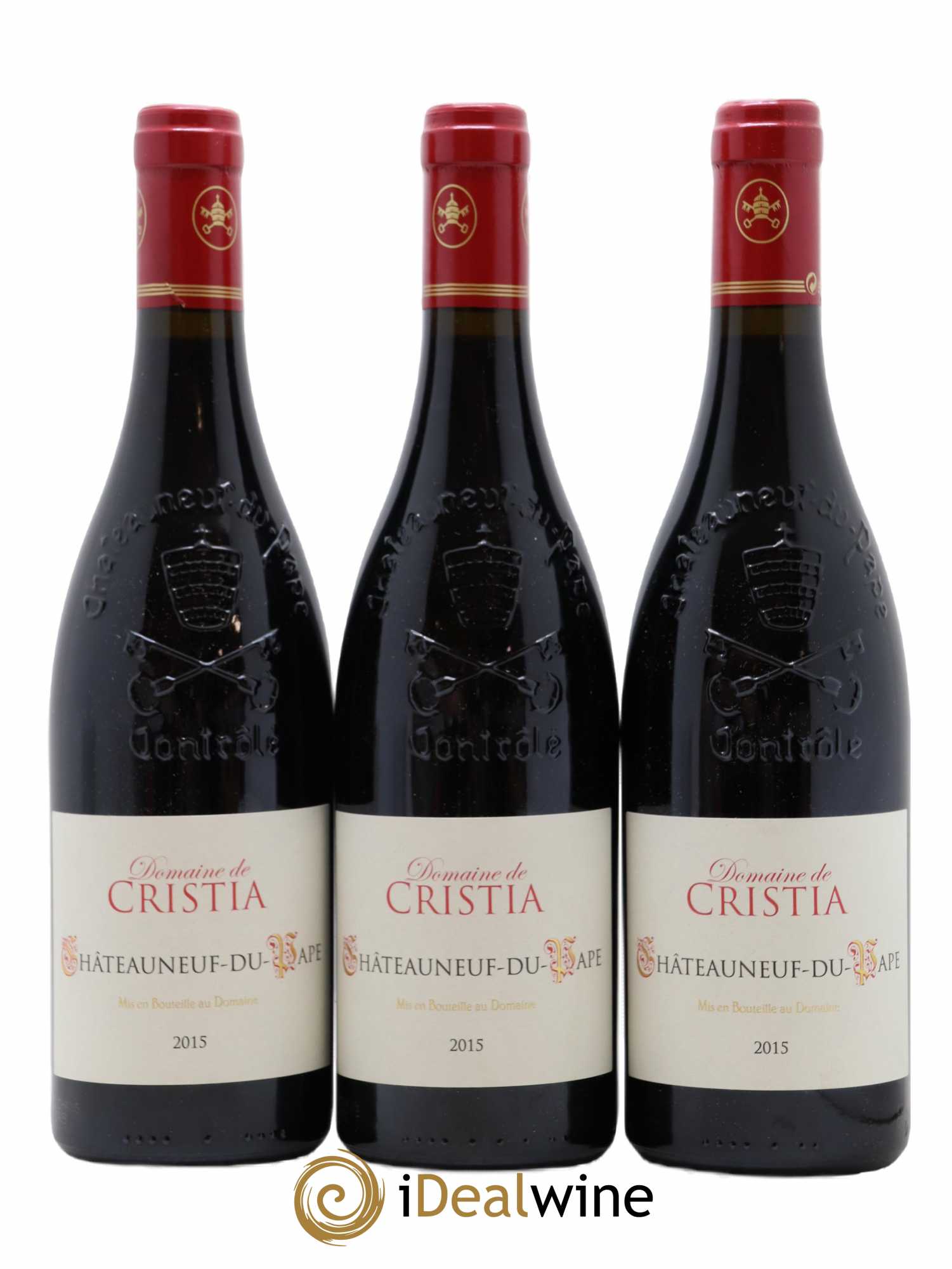 Châteauneuf-du-Pape Domaine de Cristia 2015 - Lot de 3 bouteilles - 0