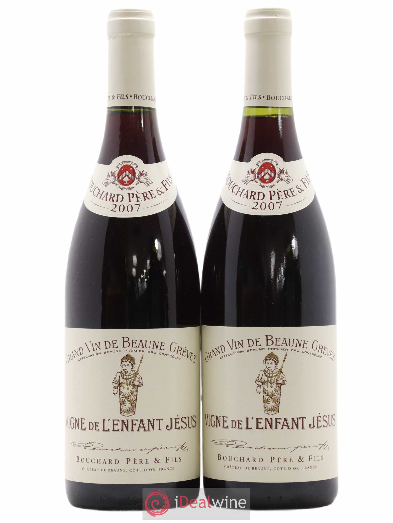 Beaune 1er Cru Grèves - Vigne de l'Enfant Jésus Bouchard Père & Fils 2007 - Lot de 2 bouteilles - 0