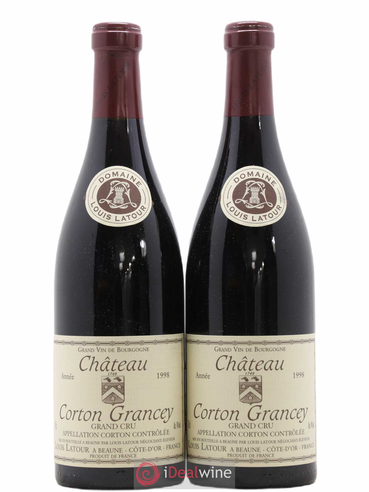 Corton Grand Cru Château Corton Grancey Louis Latour 1998 - Lot de 2 bouteilles - 0