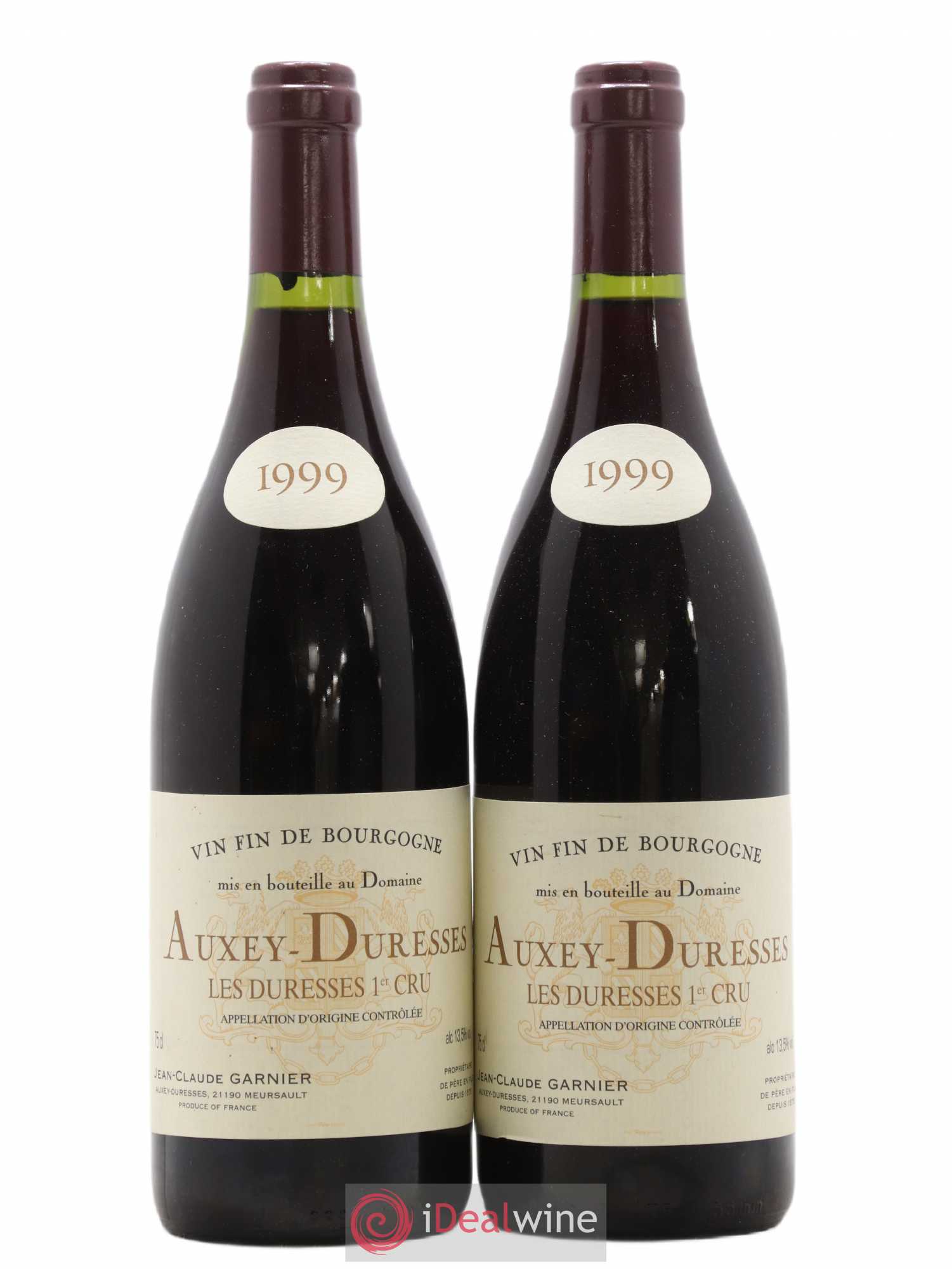 Auxey-Duresses 1er Cru Les Duresses 1er Cru Jean Claude Garnier 1999 - Lotto di 2 bottiglie - 0