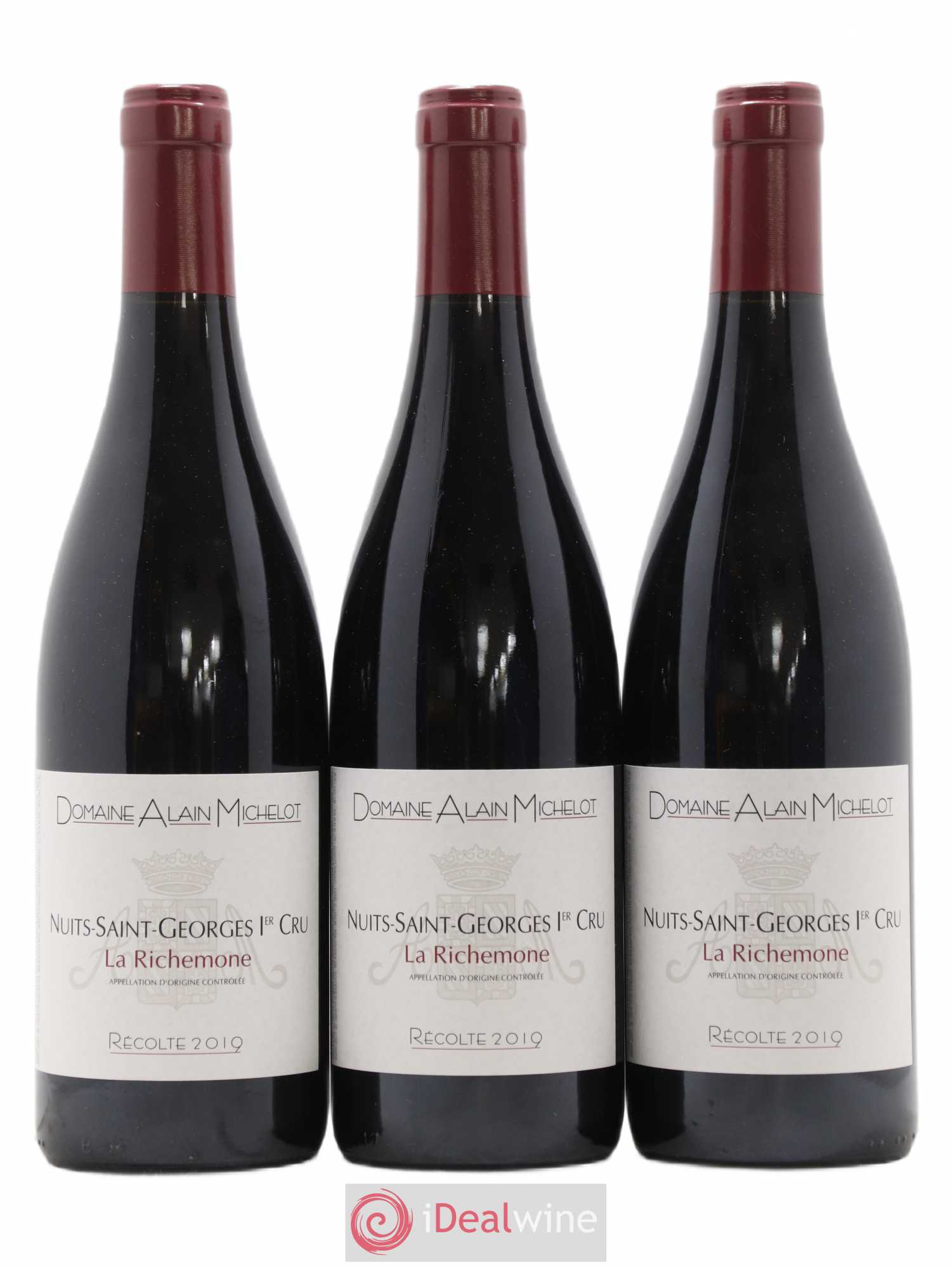 Nuits-Saint-Georges 1er Cru La Richemone Alain Michelot (Domaine) 2019 - Lot de 3 bouteilles - 0