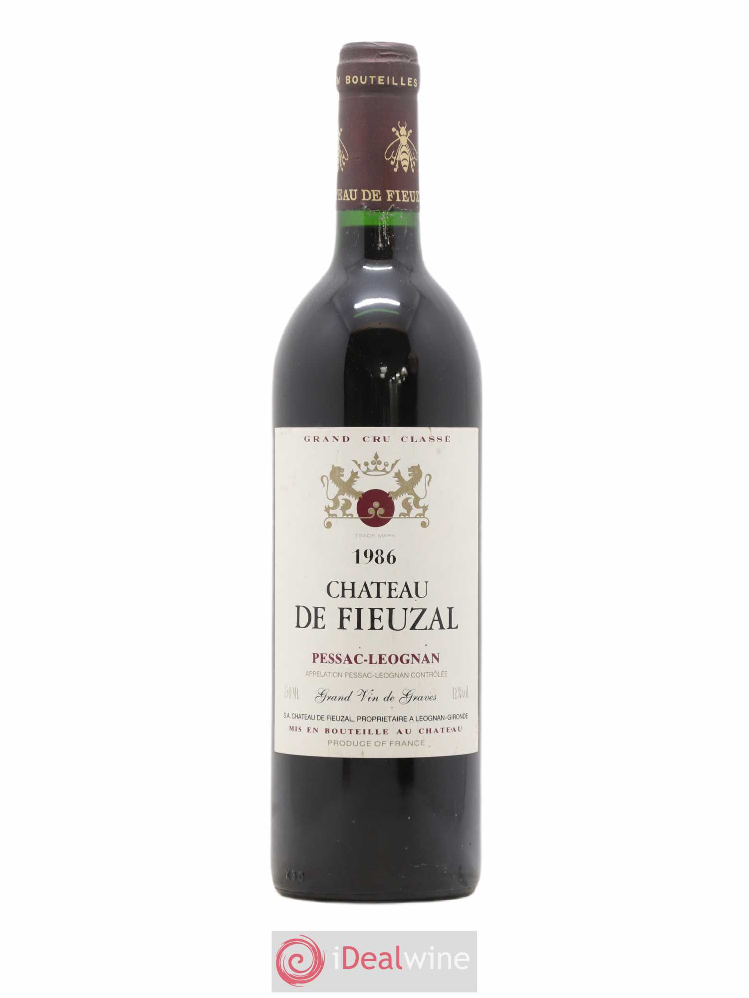 Château de Fieuzal Cru Classé de Graves 1986 - Lot de 1 bouteille - 0