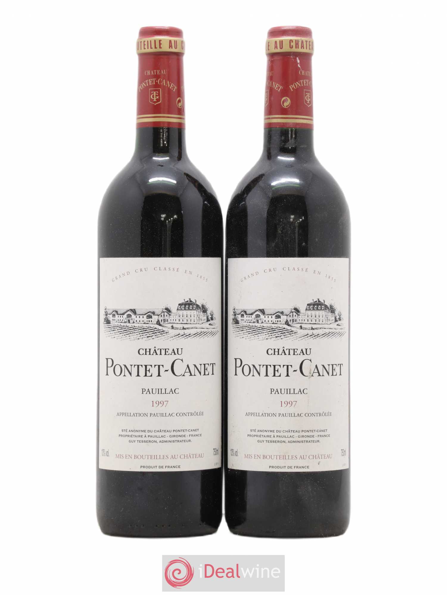 Château Pontet Canet 5ème Grand Cru Classé 1997 - Lot de 2 bouteilles - 0