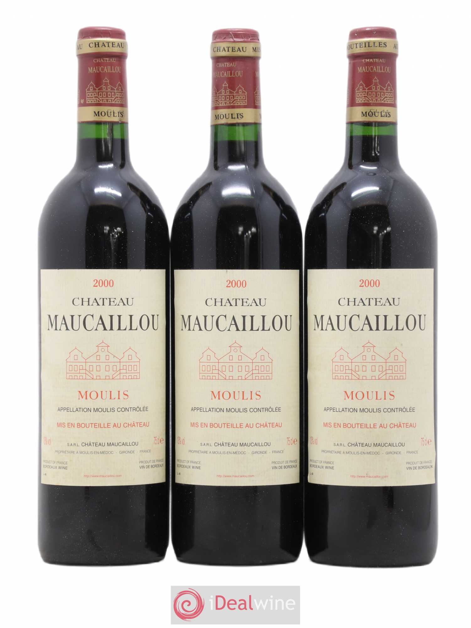 Château Maucaillou 2000 - Lot de 3 bouteilles - 0