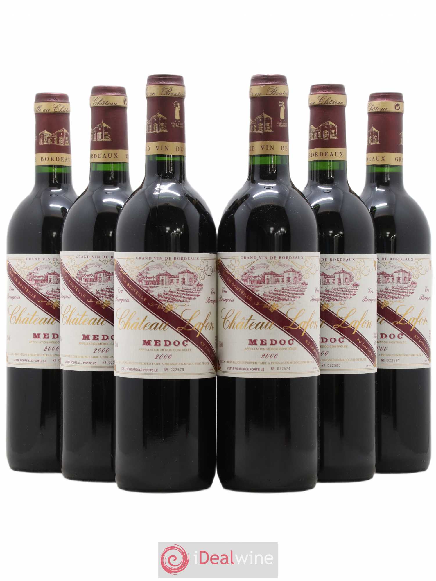 Listrac-Médoc Château Lafon 2000 - Lot de 6 bouteilles - 0