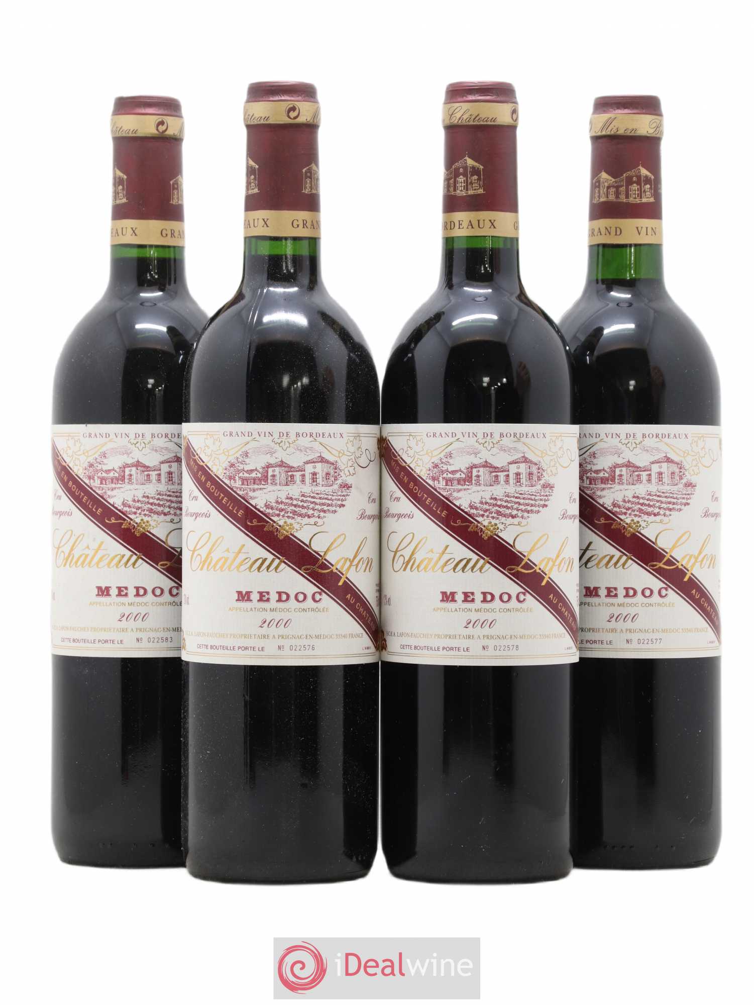 Listrac-Médoc Château Lafon 2000 - Lot de 4 bouteilles - 0
