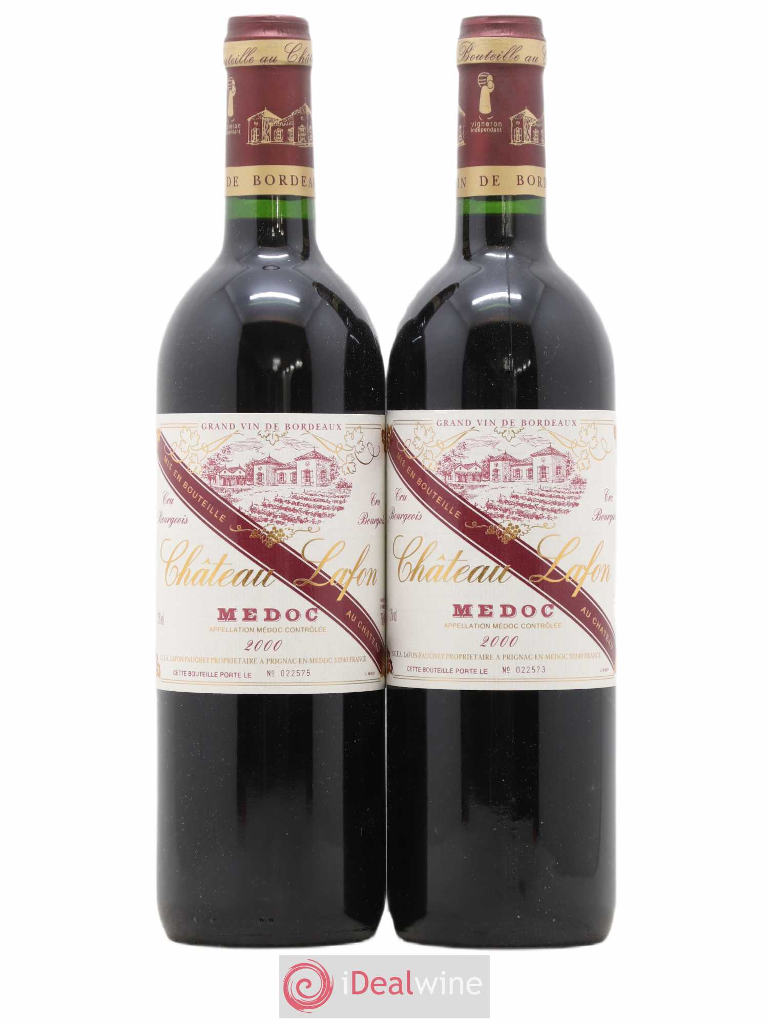 Listrac-Médoc Château Lafon 2000 - Posten von 2 Flaschen - 0