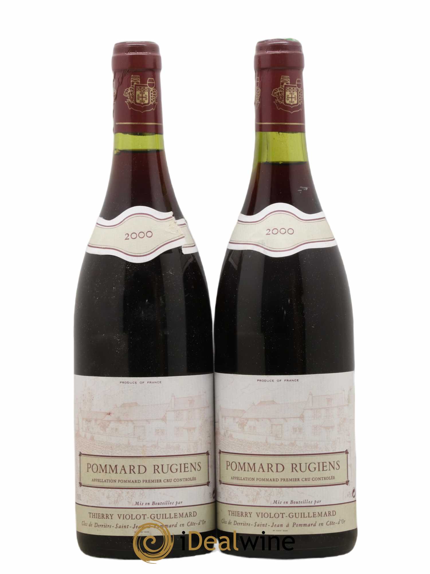 Pommard 1er Cru Rugiens Thierry Violot Guillemard 2000 - Lot de 2 bouteilles - 0