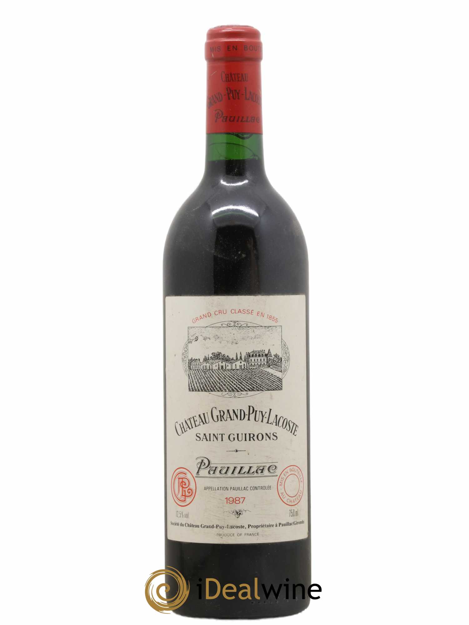Château Grand Puy Lacoste 5ème Grand Cru Classé 1987 - Lot de 1 bouteille - 0
