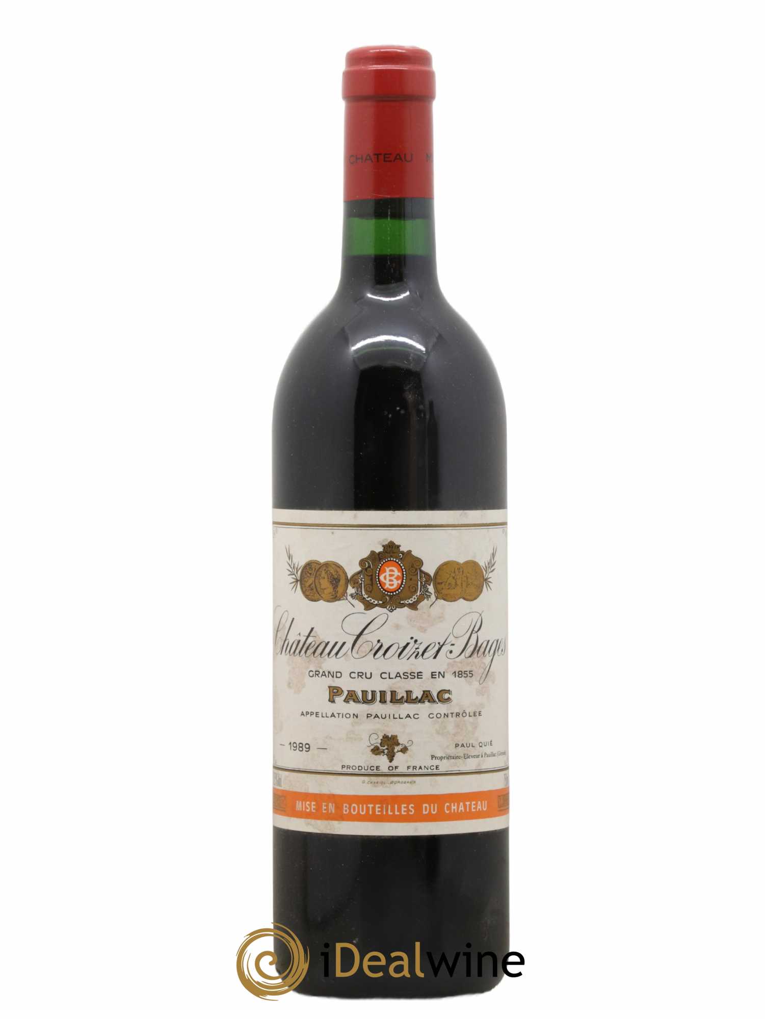 Château Croizet Bages 5ème Grand Cru Classé 1989 - Lot de 1 bouteille - 0