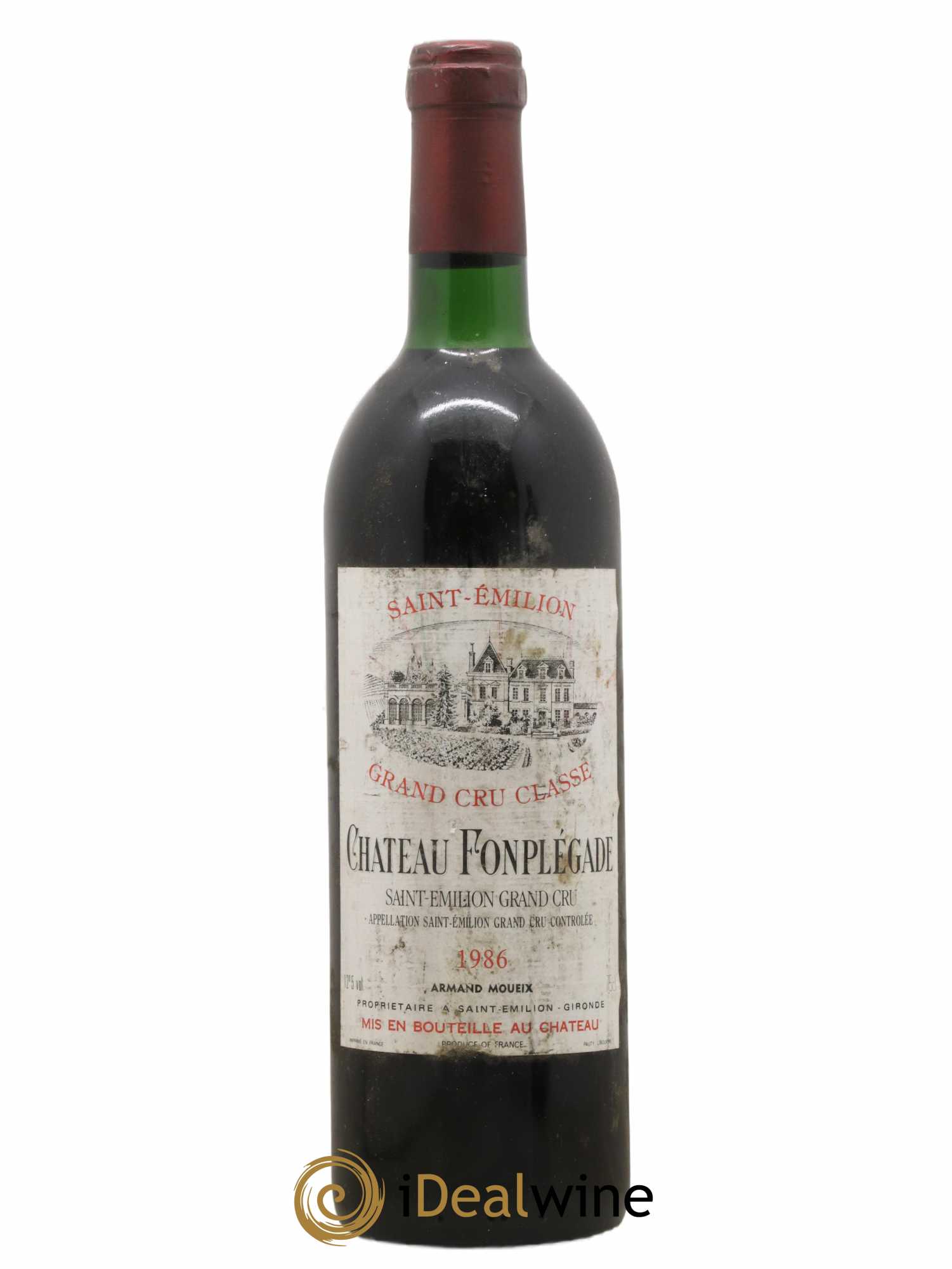Château Fonplegade Grand Cru Classé 1986 - Lot de 1 bouteille - 0