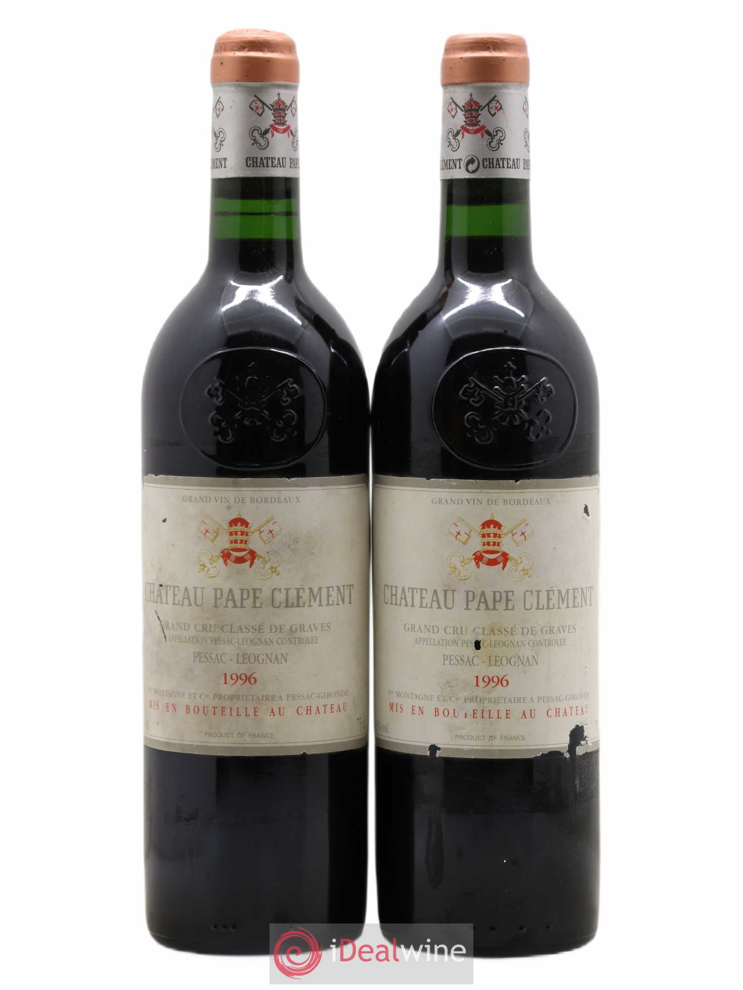 Château Pape Clément Cru Classé de Graves 1996 - Lot de 2 bouteilles - 0