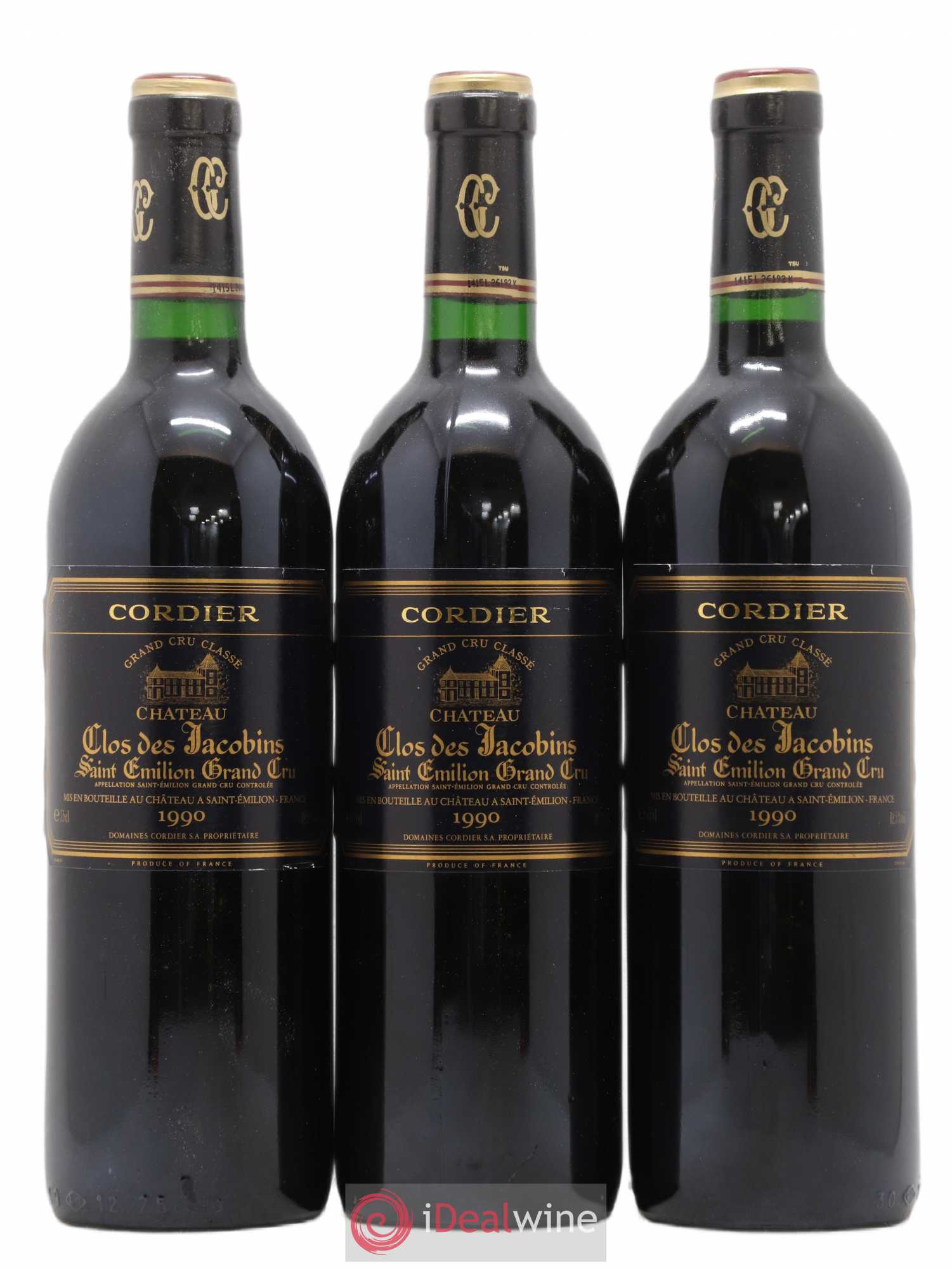 Château Clos des Jacobins Grand Cru Classé 1990 - Lot de 6 bouteilles - 1