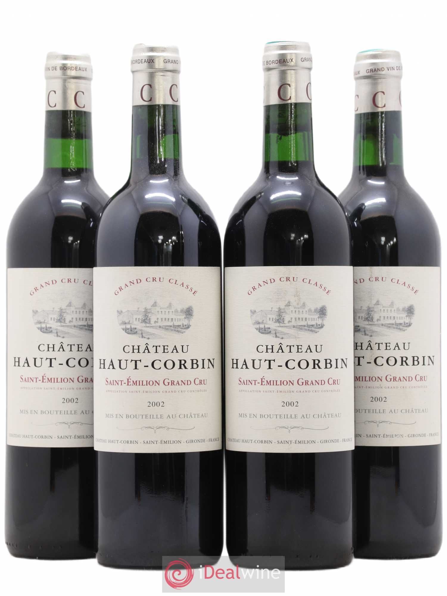 Château Haut Corbin Grand Cru 2002 - Lot de 4 bouteilles - 0