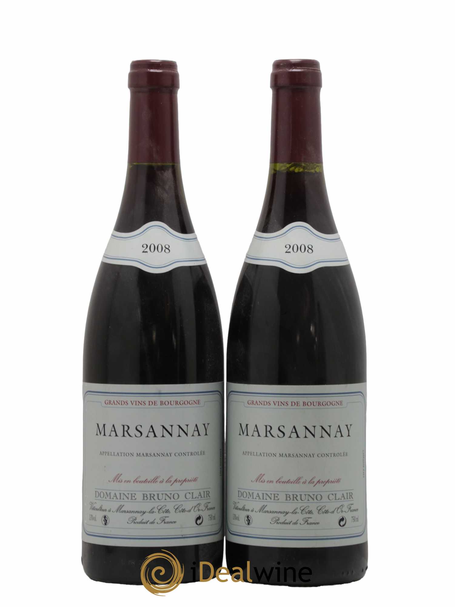 Marsannay Bruno Clair (Domaine) 2008 - Lot de 2 bouteilles - 0