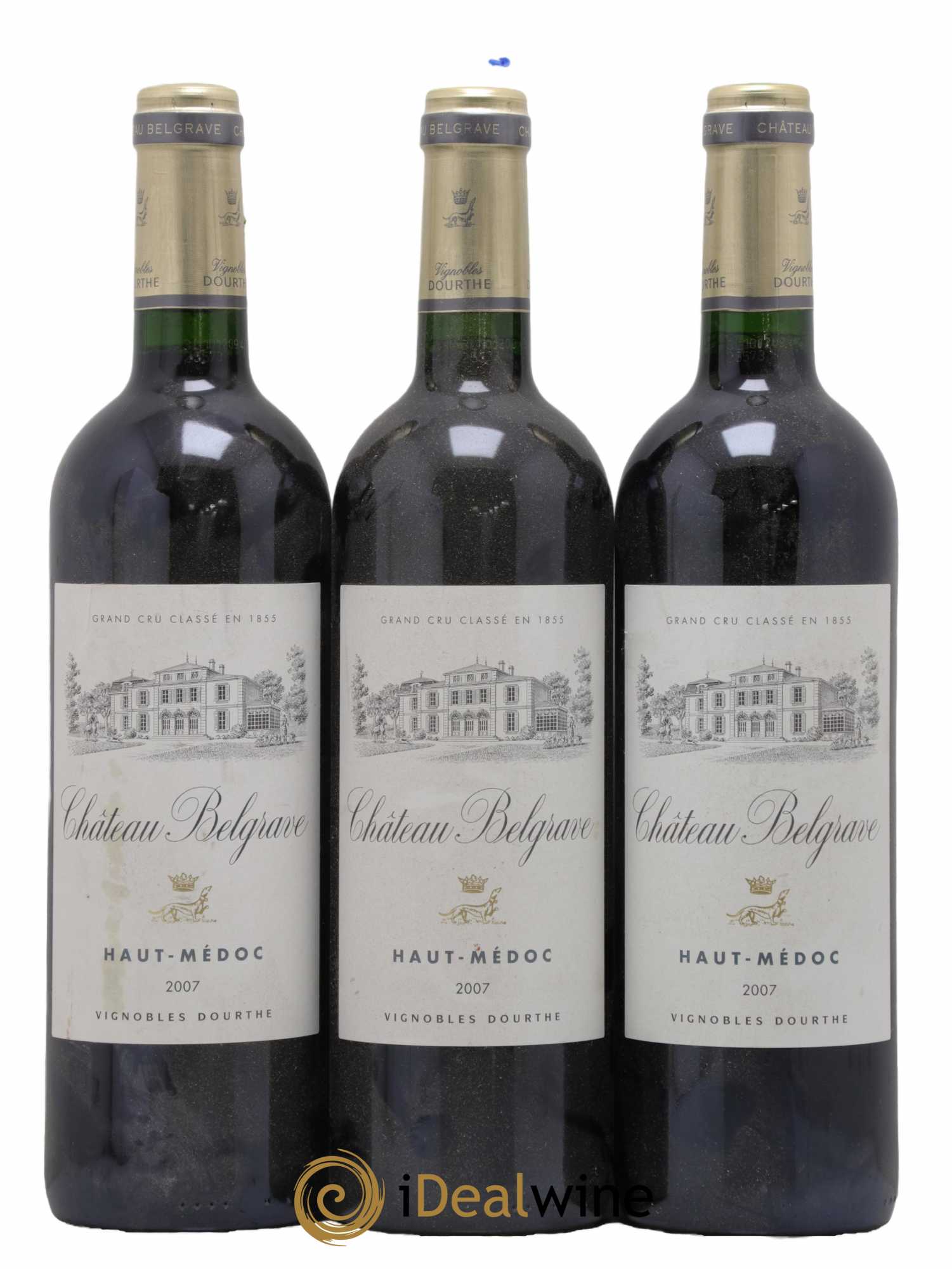 Château Belgrave 5ème Grand Cru Classé 2007 - Lot de 3 bouteilles - 0