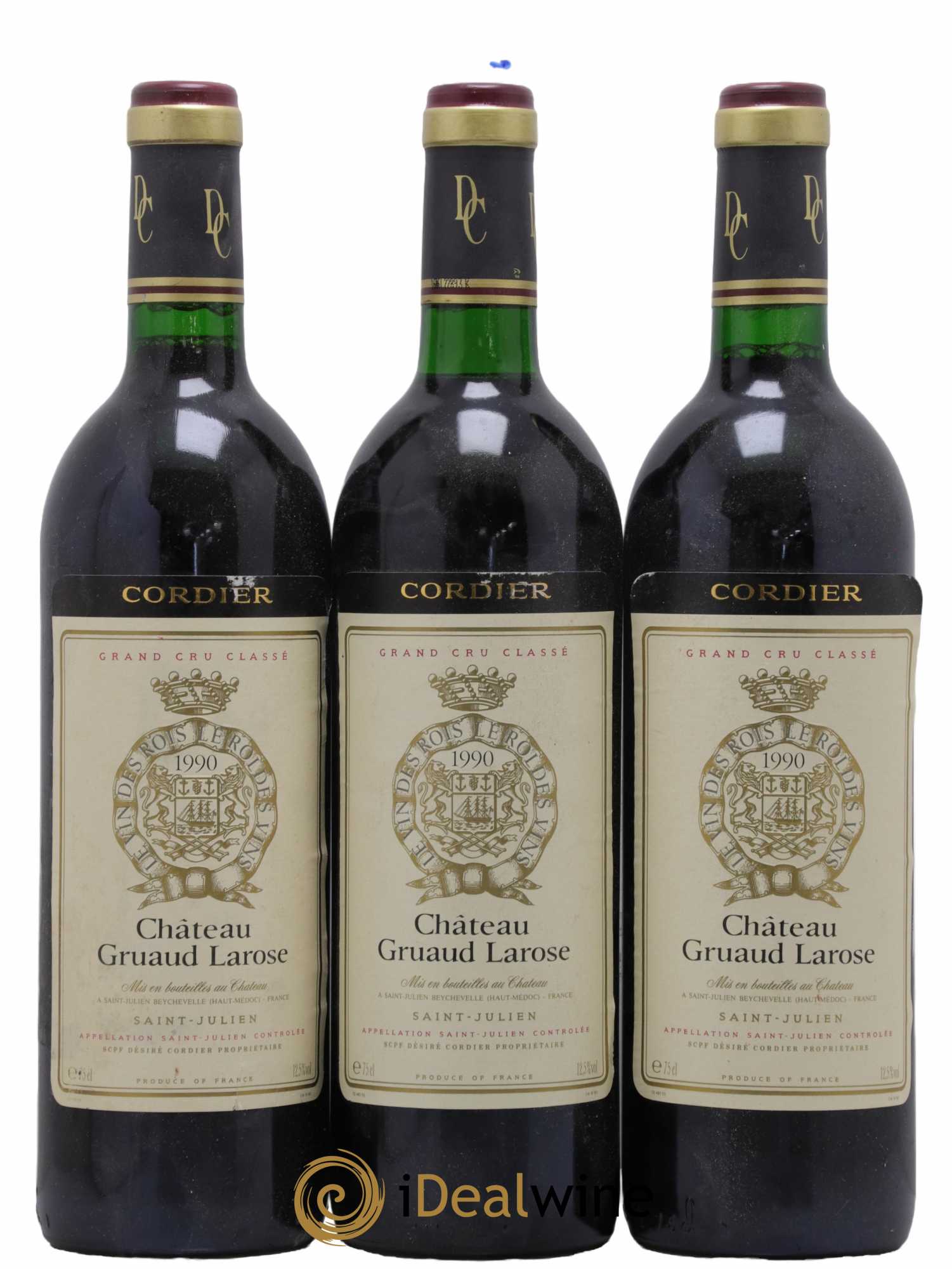 Château Gruaud Larose 2ème Grand Cru Classé 1990 - Lot de 3 bouteilles - 0