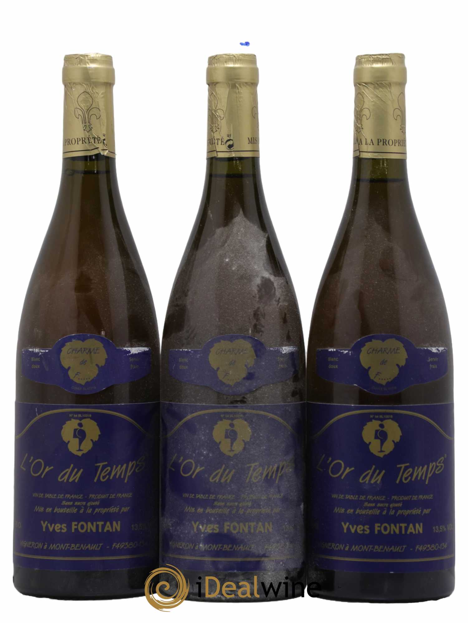 Vin de France L'or du Temps Yves Fontan - Lotto di 3 bottiglie - 0