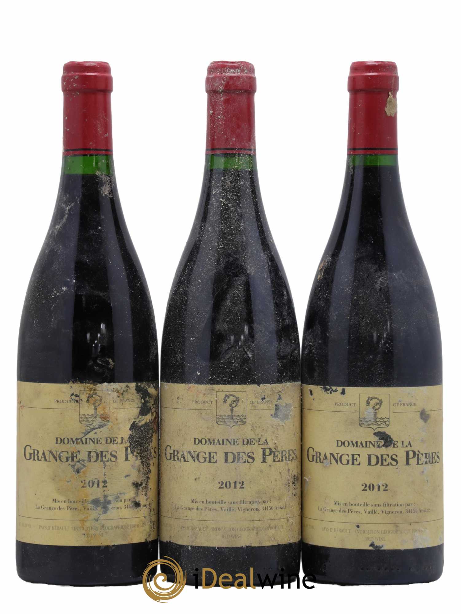 Pays d'Hérault Grange des Pères Laurent Vaillé 2012 - Lot de 3 bouteilles - 0