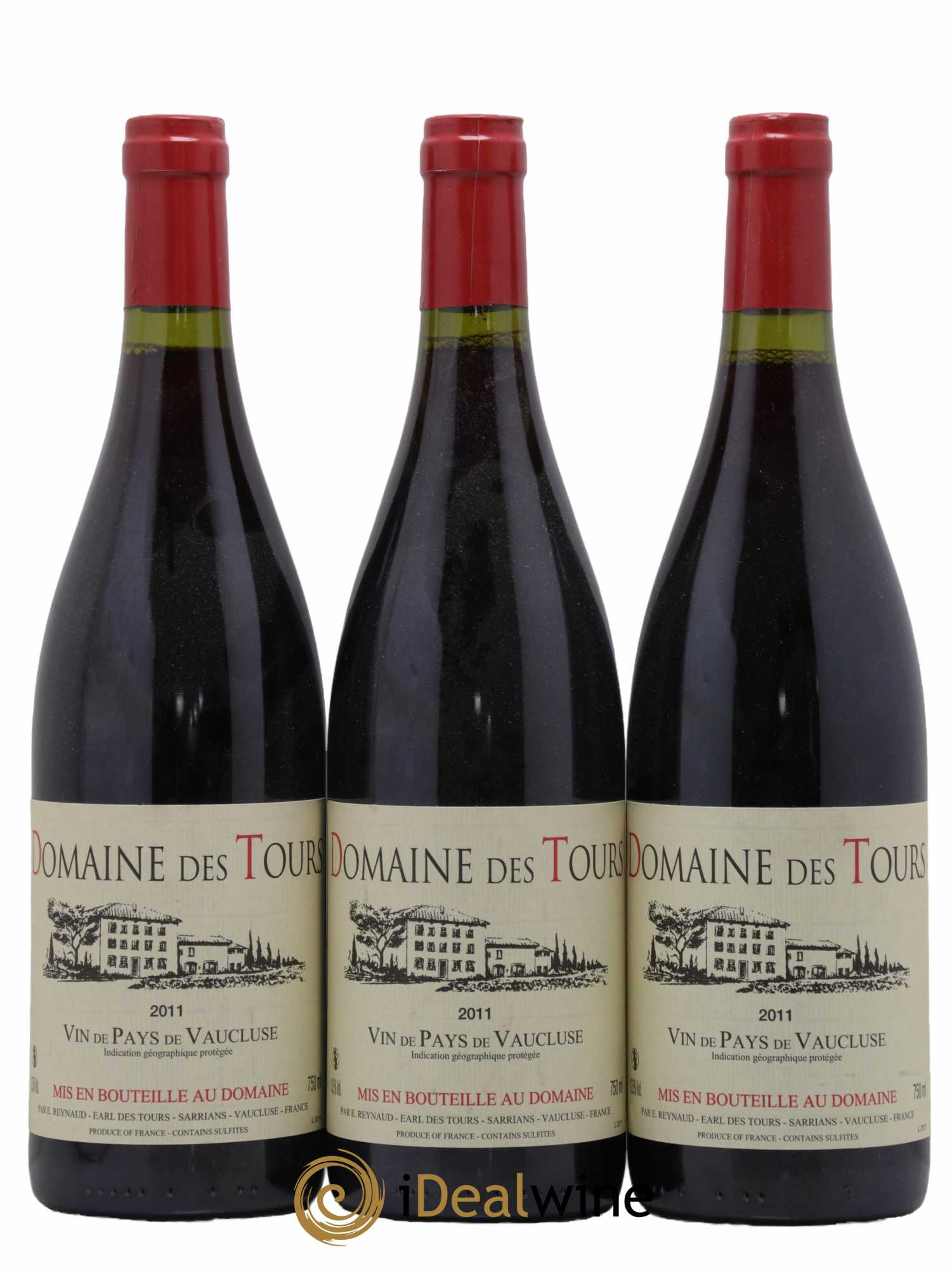 Vaucluse (Vin de Pays de Vaucluse) Domaine des Tours Emmanuel Reynaud 2011 - Lot de 3 bouteilles - 0