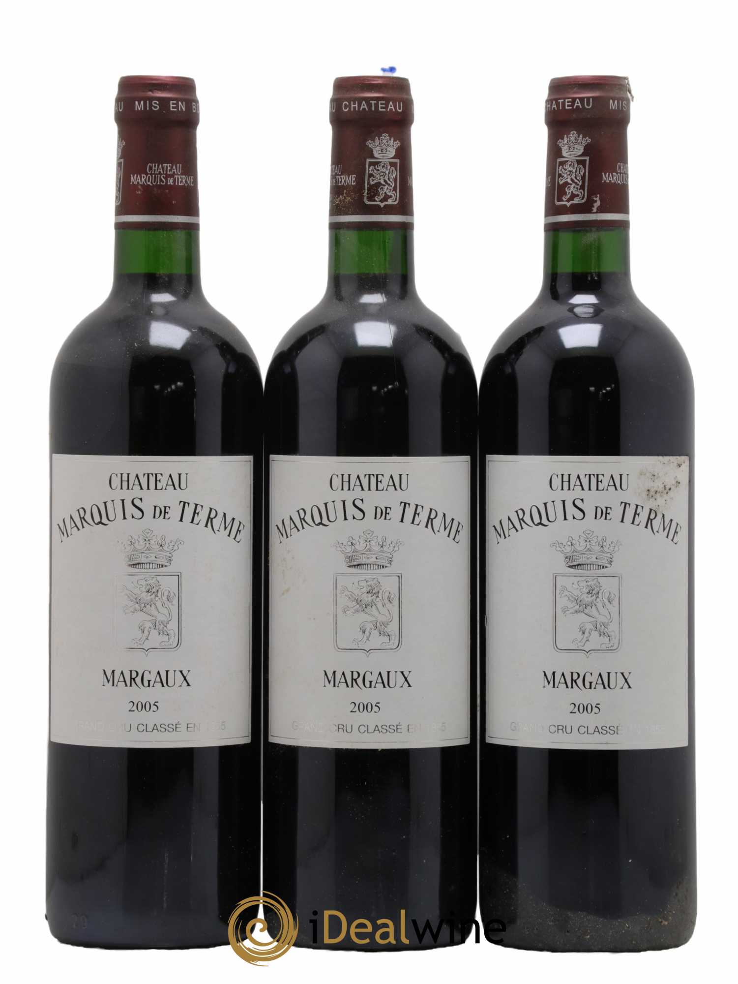 Château Marquis de Terme 4ème Grand Cru Classé 2005 - Lot de 3 bouteilles - 0