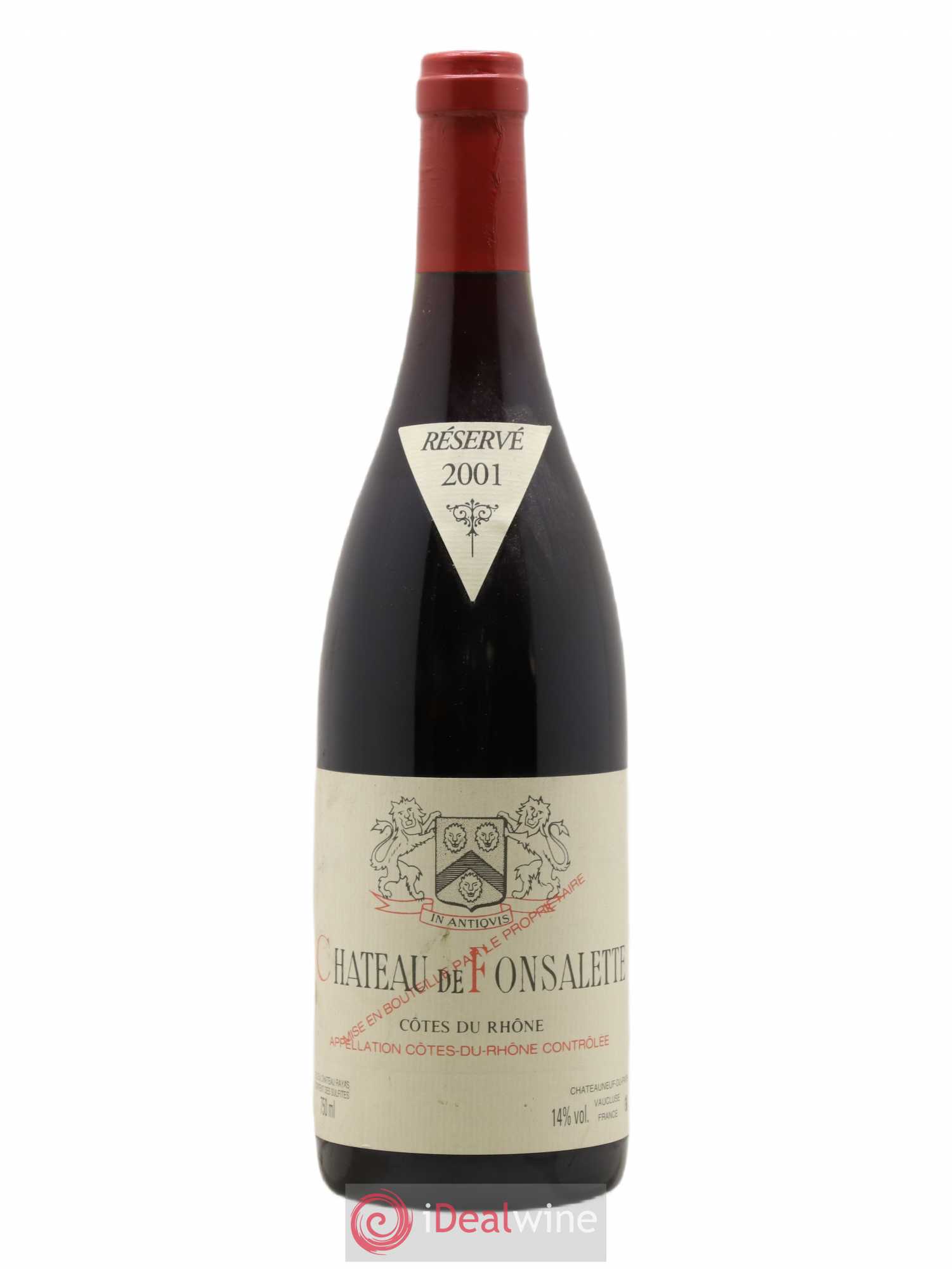 Côtes-du-Rhône Château de Fonsalette Emmanuel Reynaud 2001 - Lot de 1 bouteille - 0