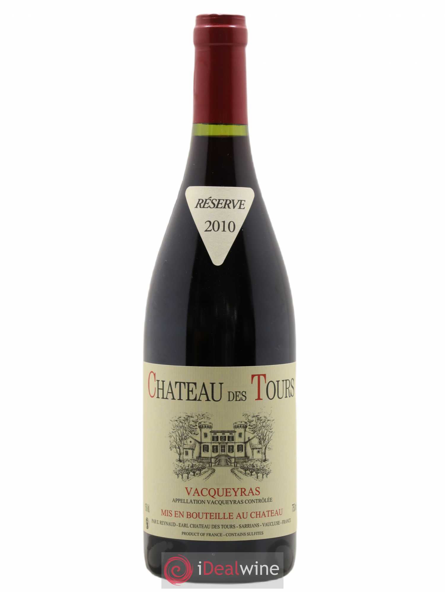 Vacqueyras Château des Tours Emmanuel Reynaud 2010 - Lot de 1 bouteille - 0