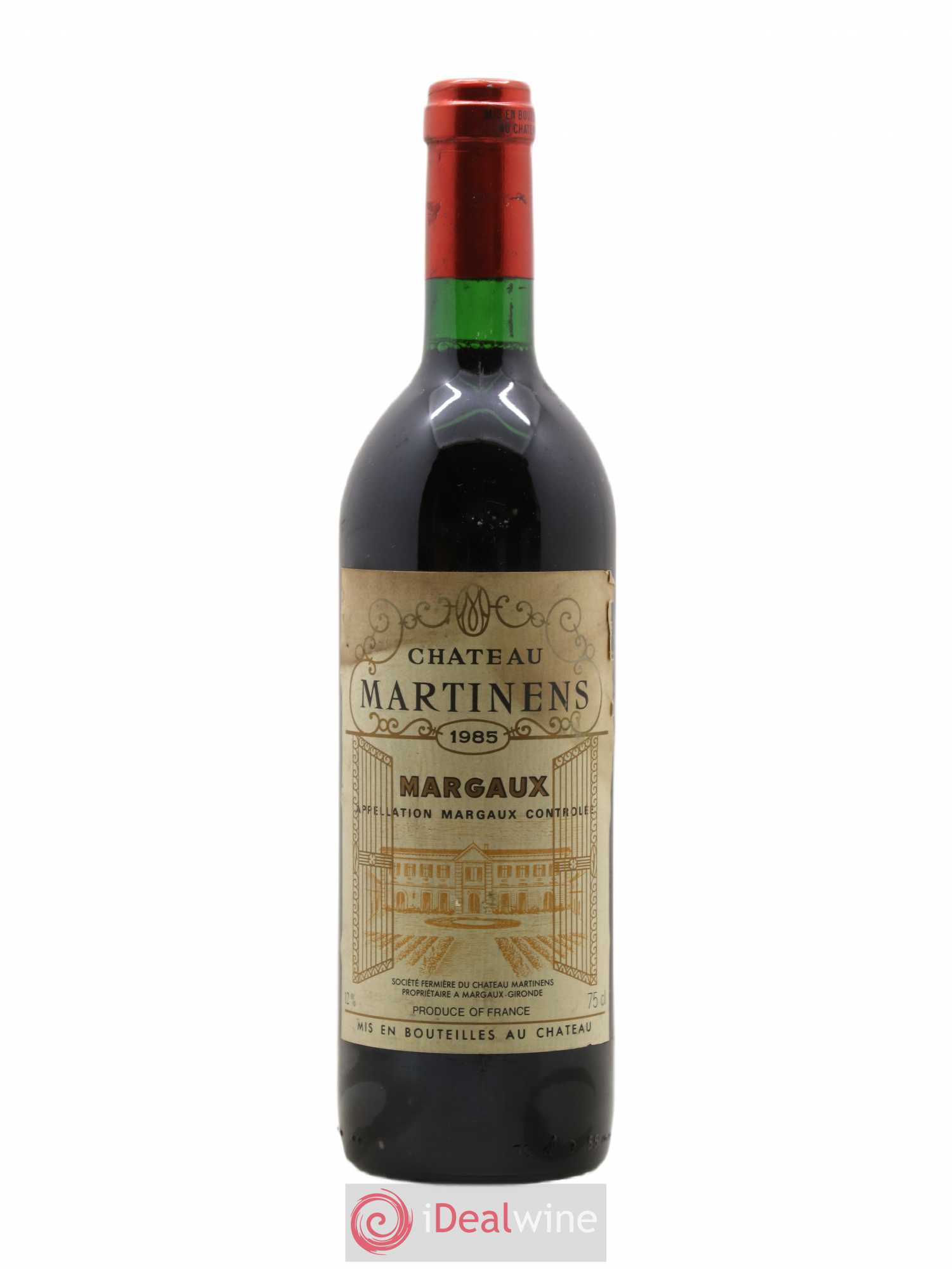 Château Martinens Cru Bourgeois 1985 - Lot de 1 bouteille - 0