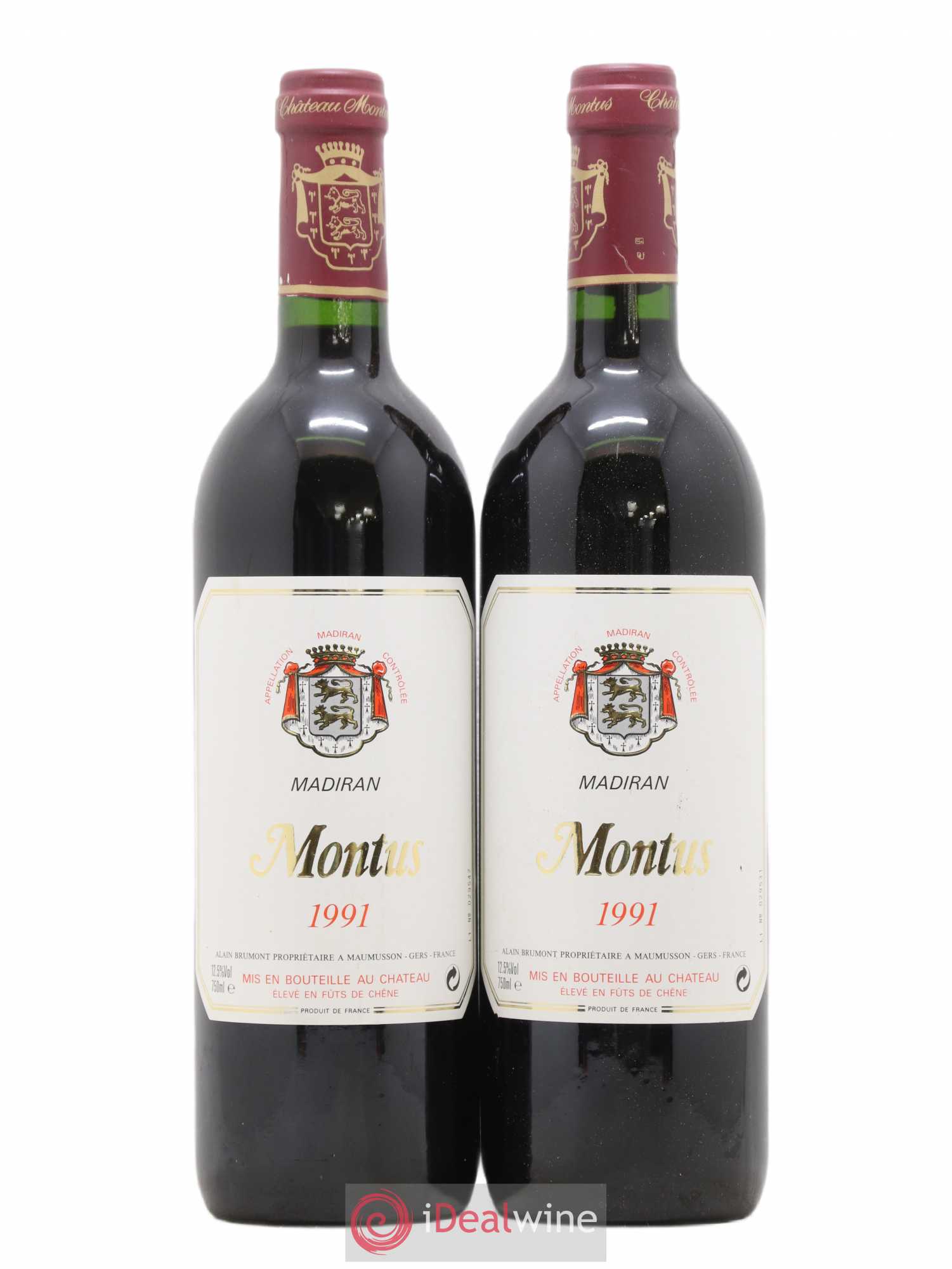 Madiran Château Montus Alain Brumont 1991 - Lot de 2 bouteilles - 0