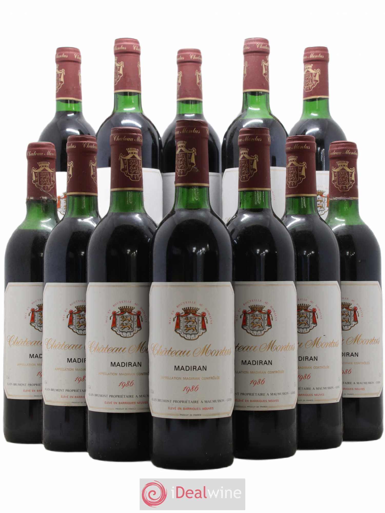 Madiran Château Montus Alain Brumont 1986 - Lot de 12 bouteilles - 0