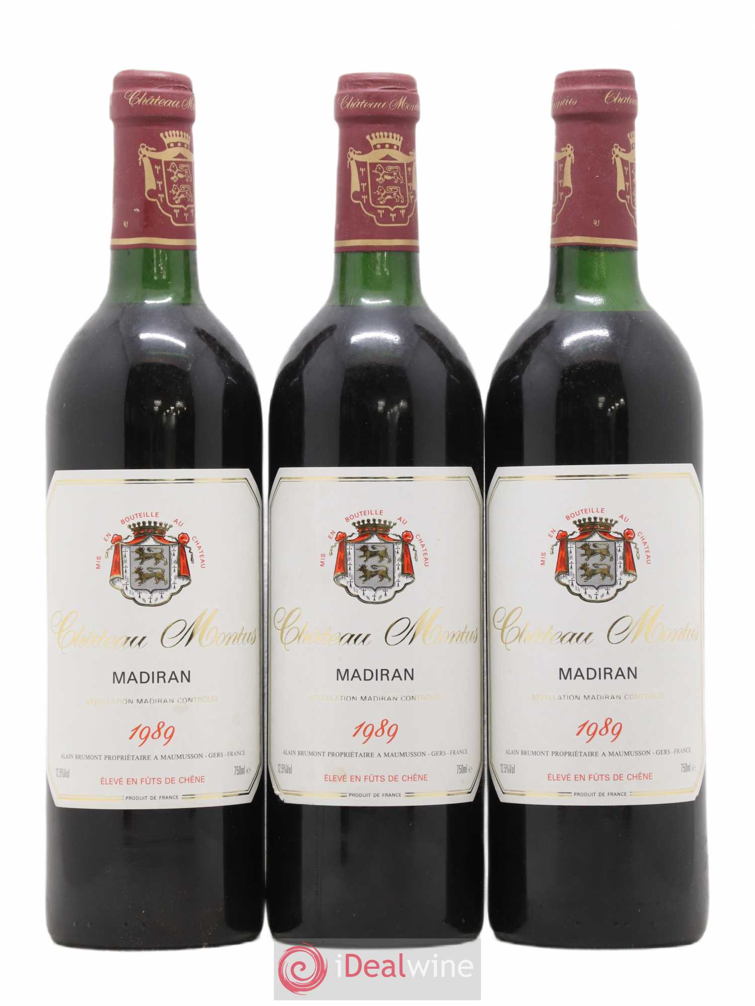 Madiran Château Montus Alain Brumont 1989 - Lot de 12 bouteilles - 1
