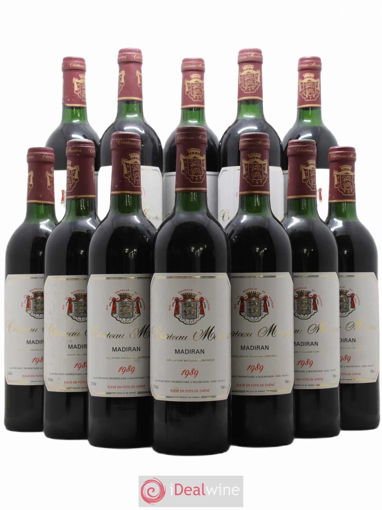 Madiran Château Montus Alain Brumont 1989 - Lot de 12 bouteilles - 0