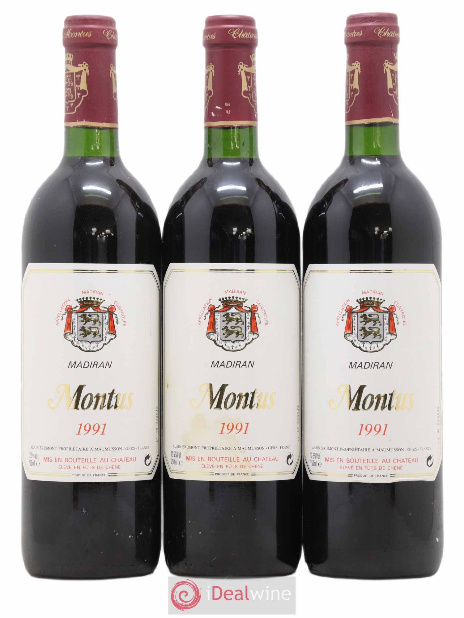 Madiran Château Montus Alain Brumont 1991 - Lot de 12 bouteilles - 2