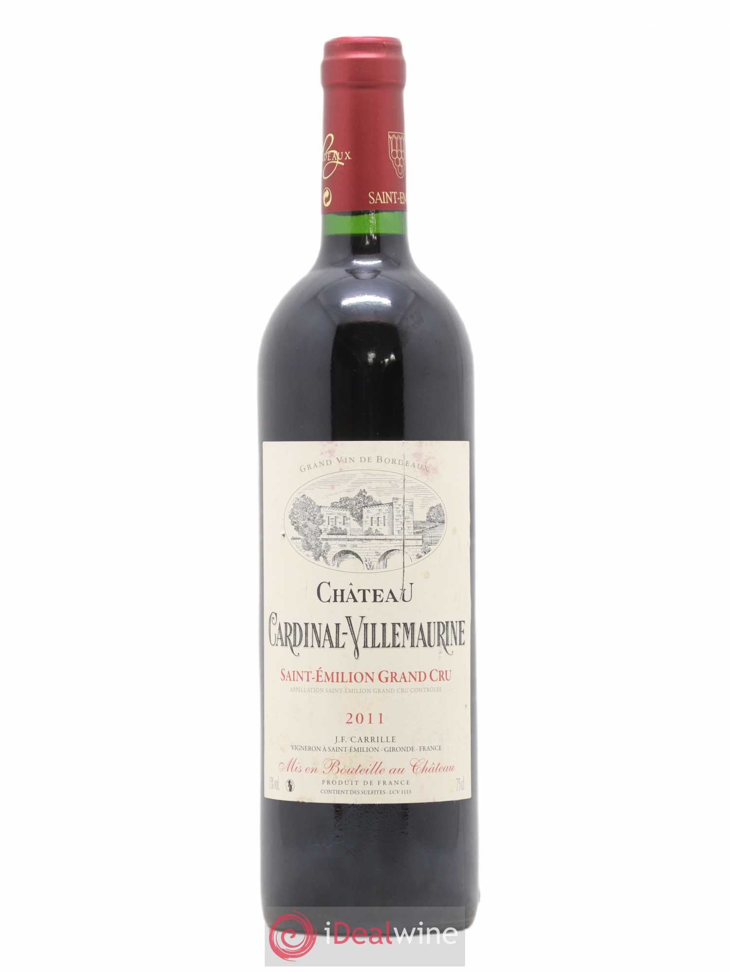 Saint-Émilion Grand Cru Château Cardinal Villemaurine 2011 - Lot de 1 bouteille - 0