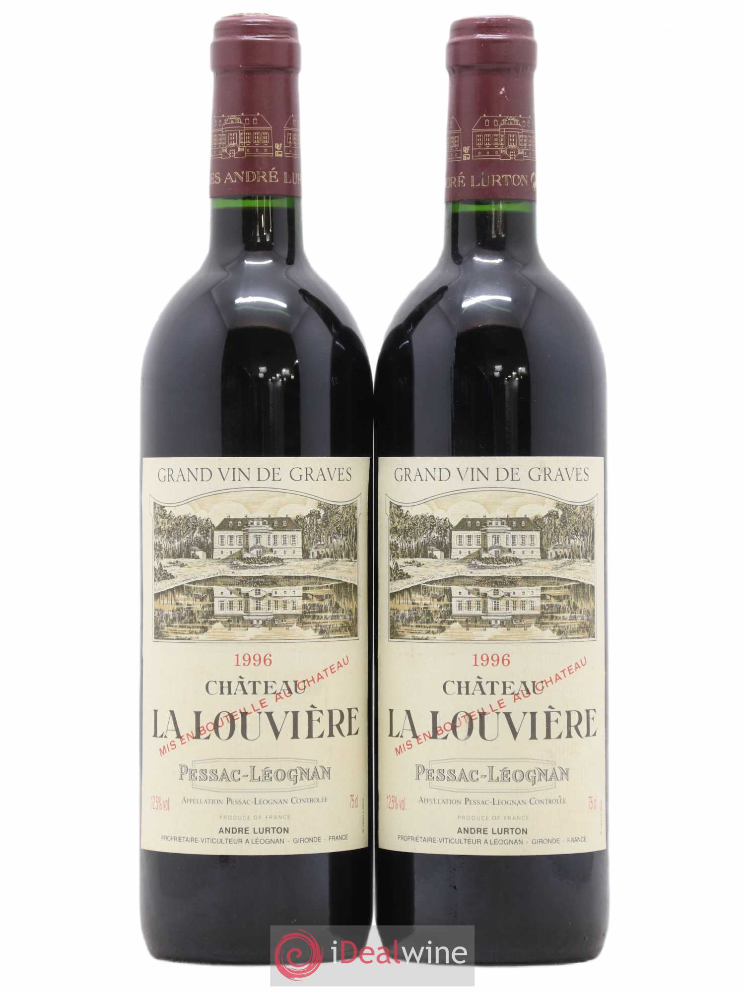 Château la Louvière 1996 - Lot de 2 bouteilles - 0
