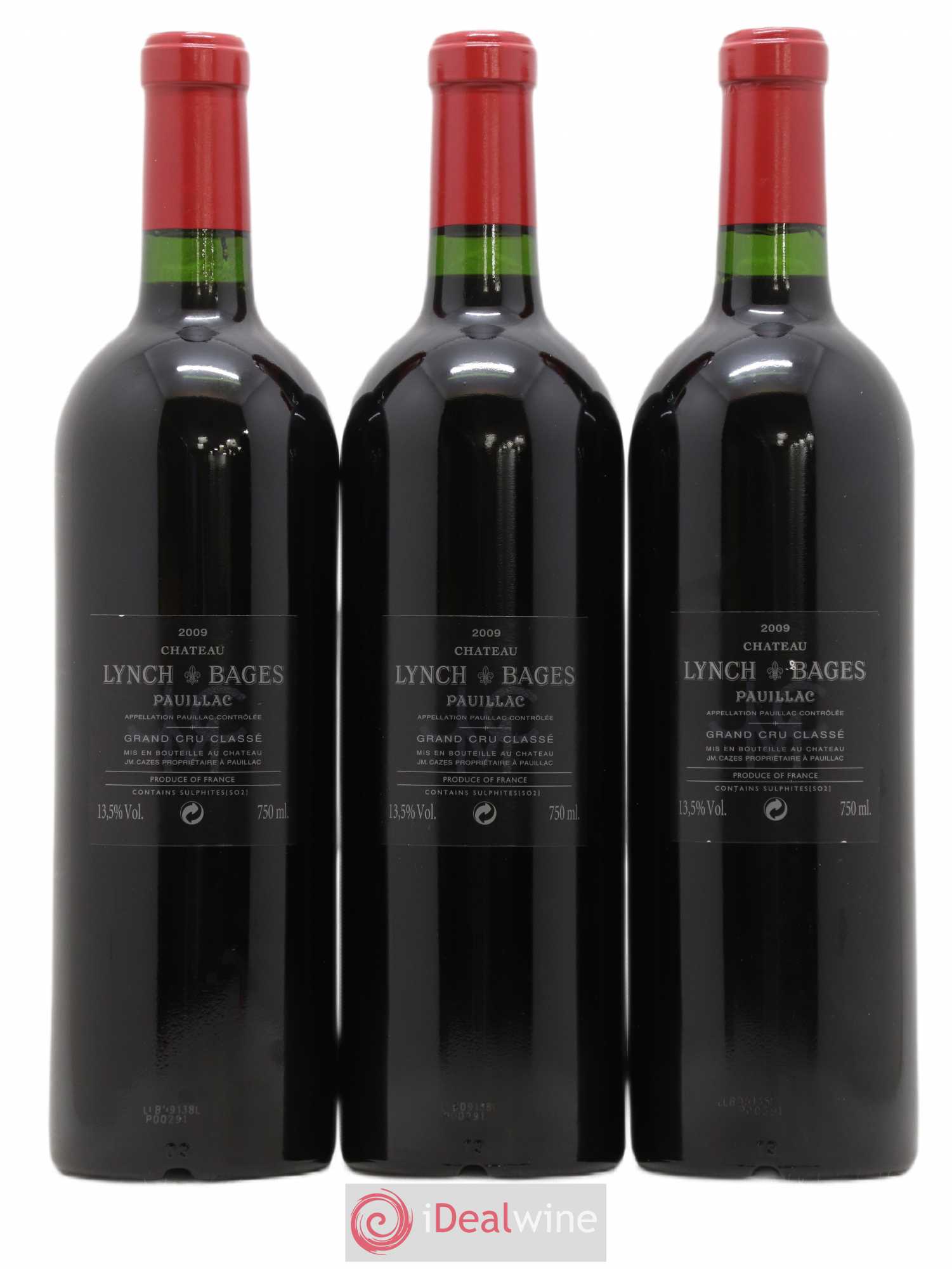 Château Lynch Bages 5ème Grand Cru Classé 2009 - Lot de 3 bouteilles - 1