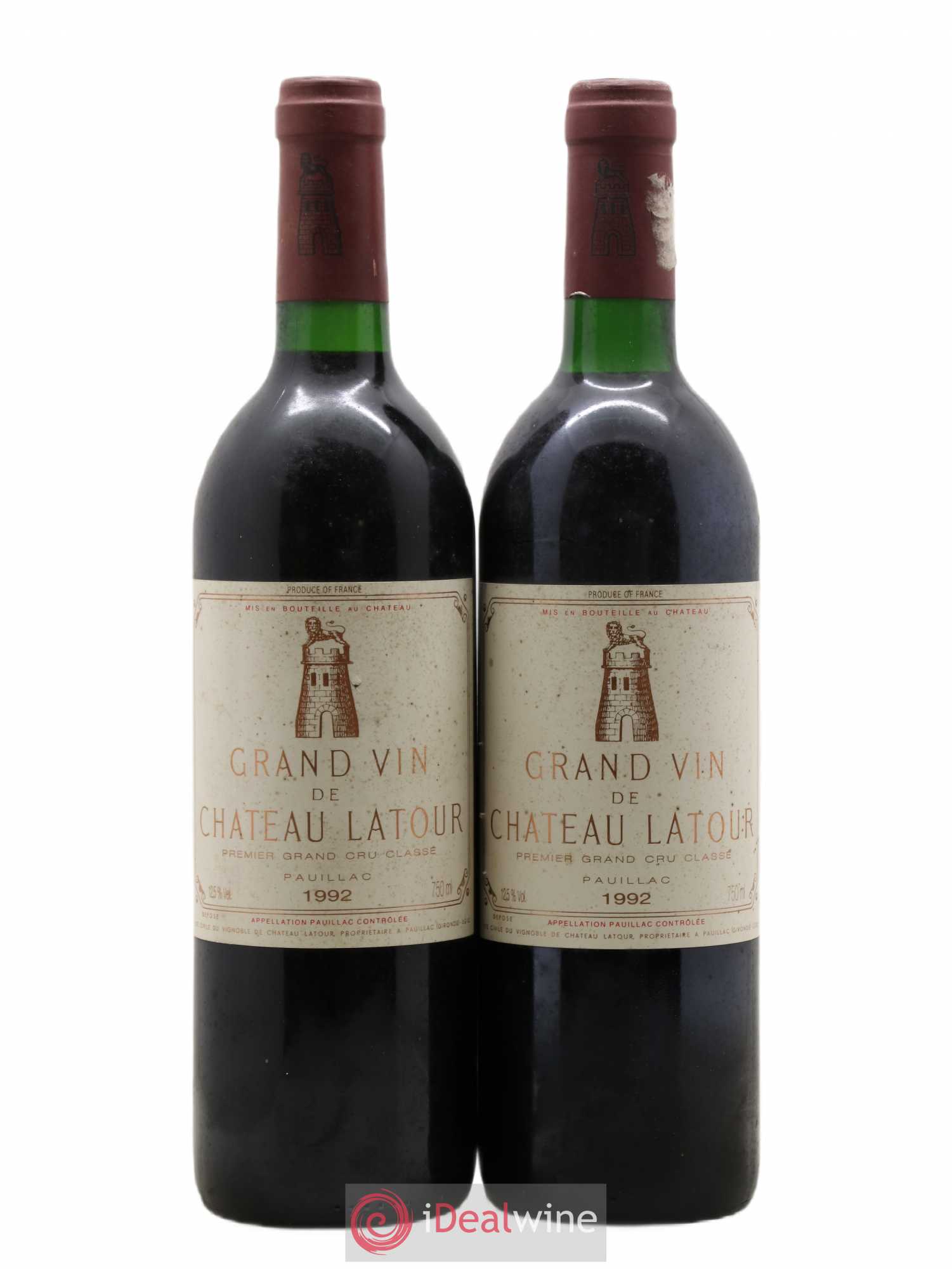 Château Latour 1er Grand Cru Classé 1992 - Lot de 2 bouteilles - 0