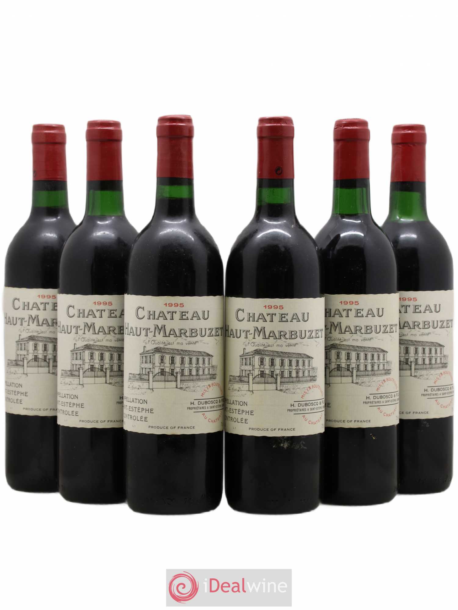 Château Haut Marbuzet 1995 - Lot de 6 bouteilles - 0