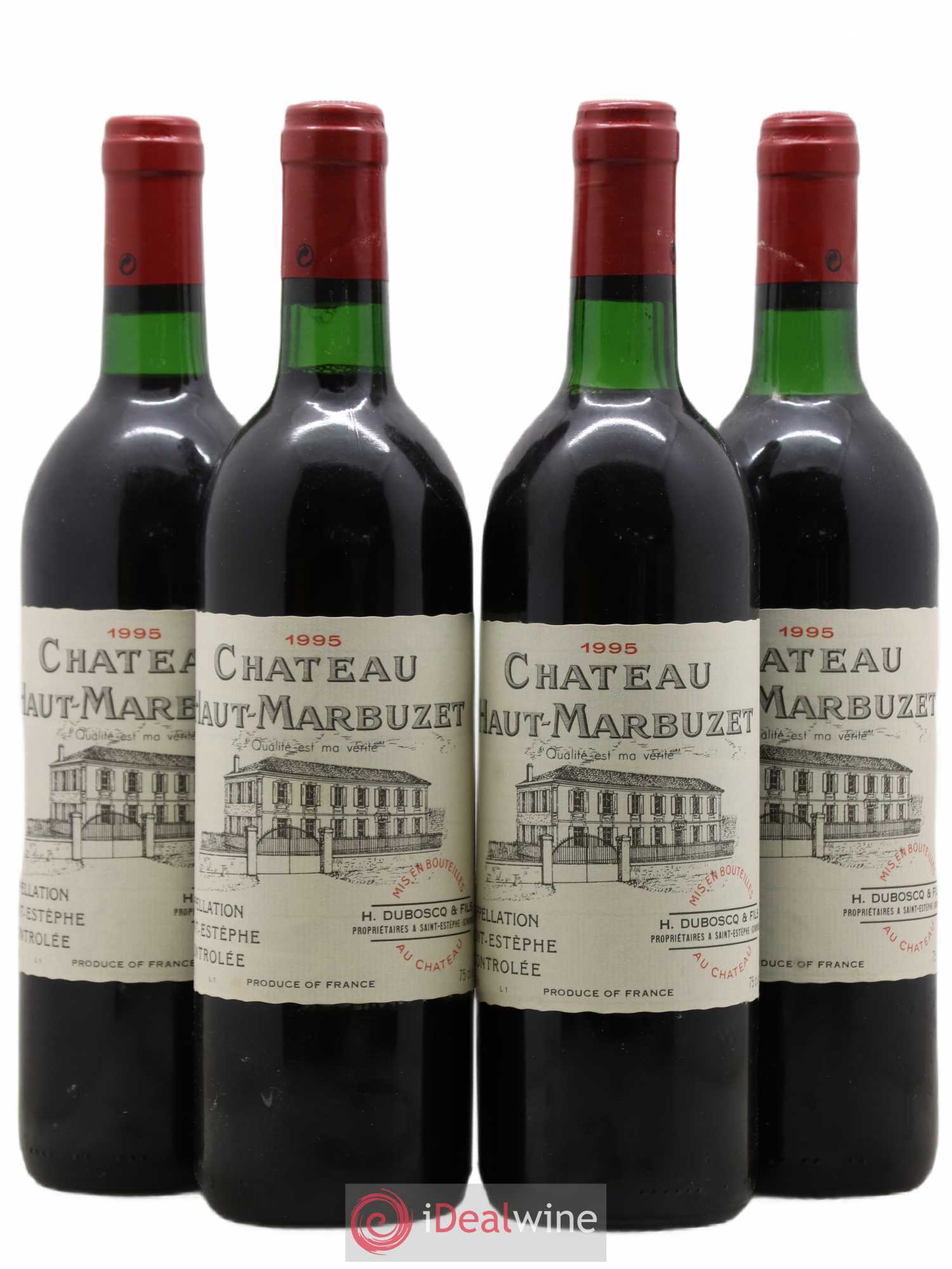 Château Haut Marbuzet 1995 - Lot de 4 bouteilles - 0