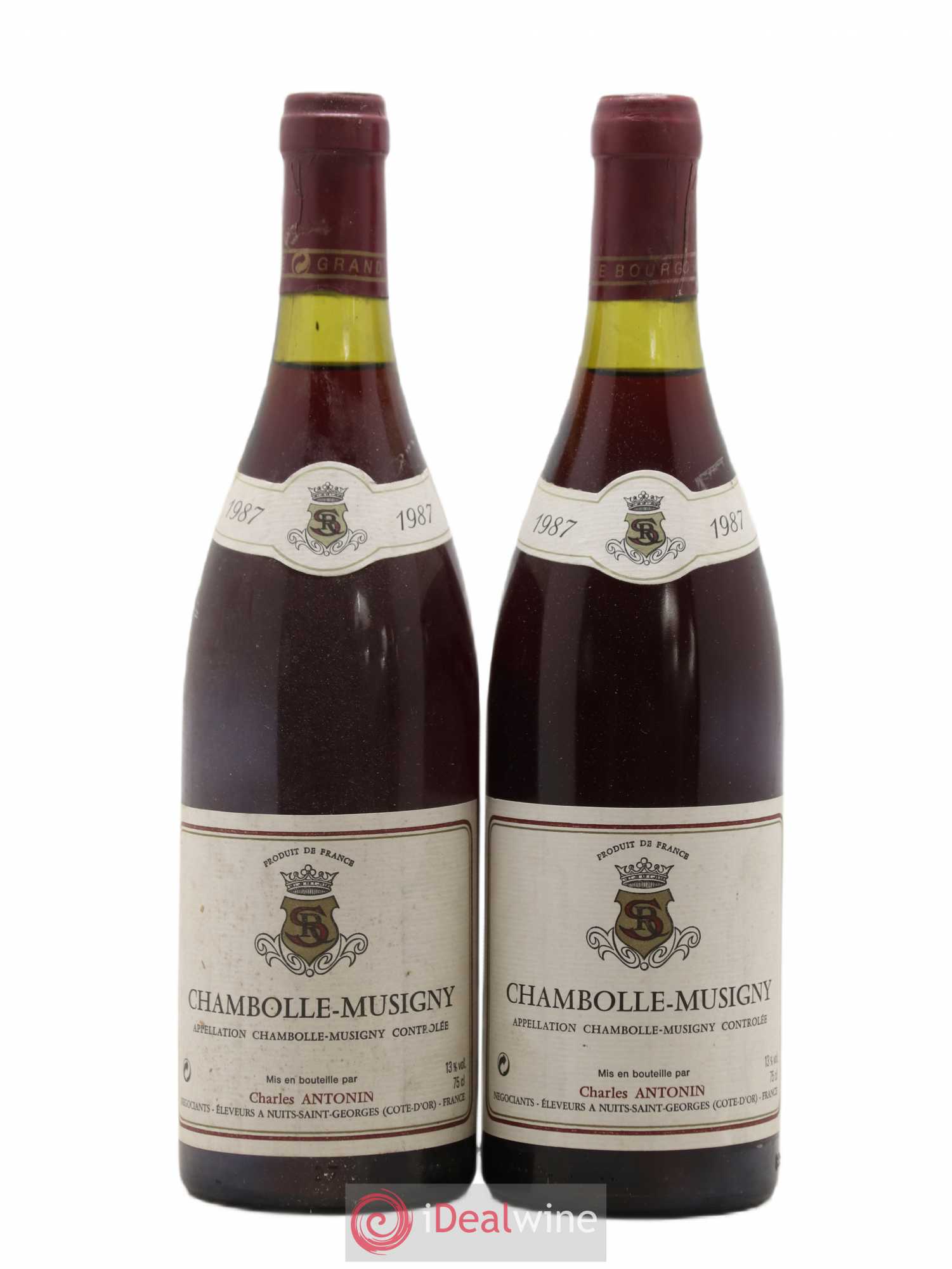 Chambolle-Musigny Charles Antonin 1987 - Lot de 2 bouteilles - 0