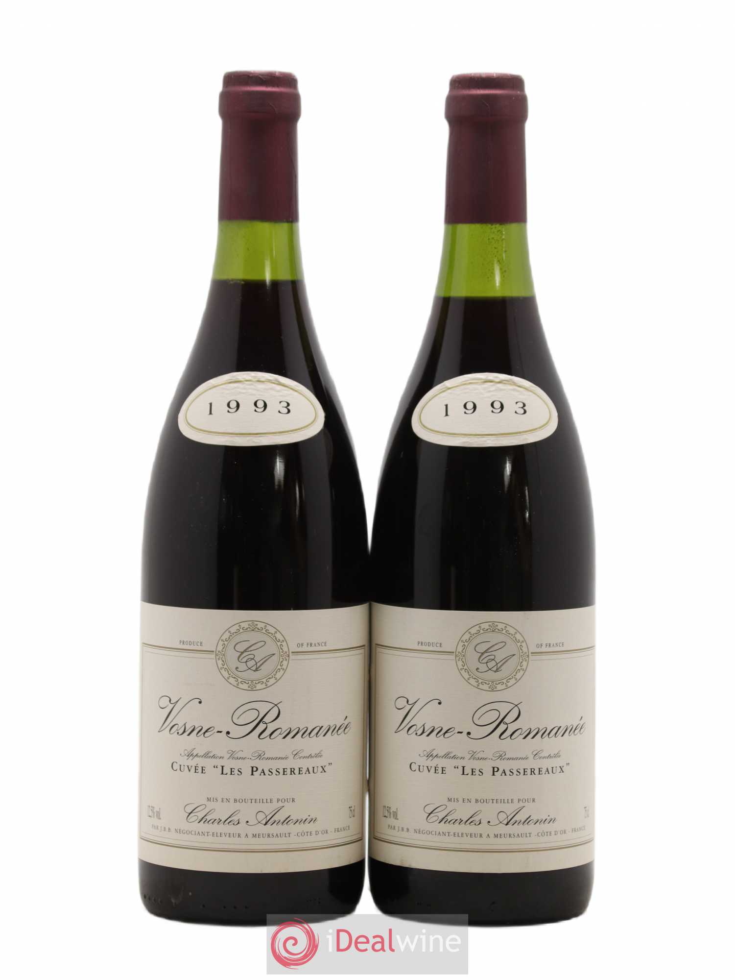 Vosne-Romanée Les Passeraux Charles Antonin 1993 - Posten von 2 Flaschen - 0