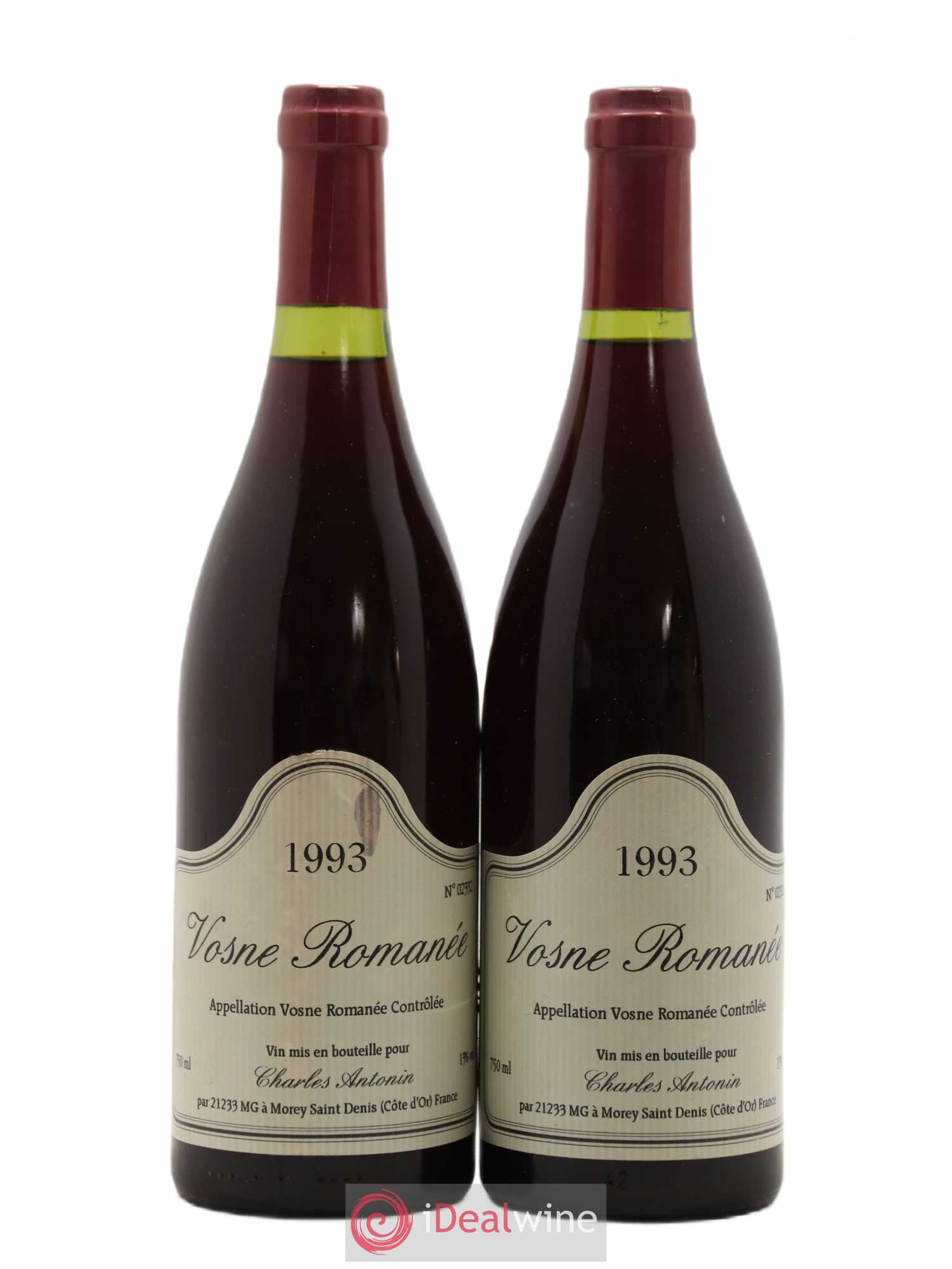 Vosne-Romanée Charles Antonin 1993 - Lot de 2 bouteilles - 0