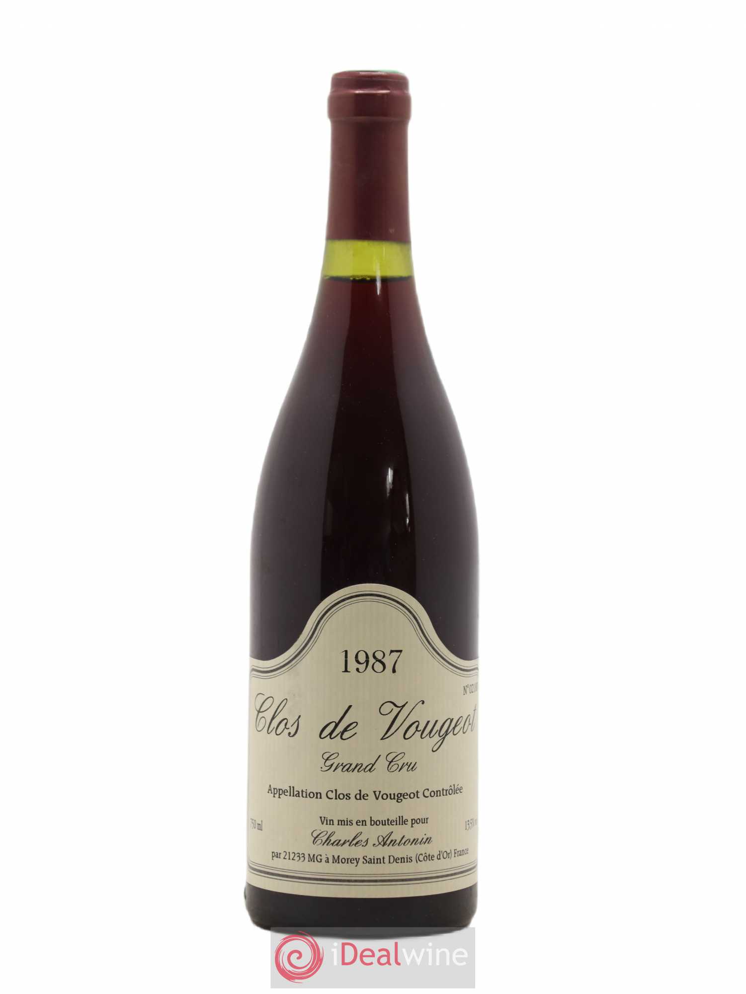 Clos de Vougeot Grand Cru Charles Antonin 1987 - Lot de 1 bouteille - 0