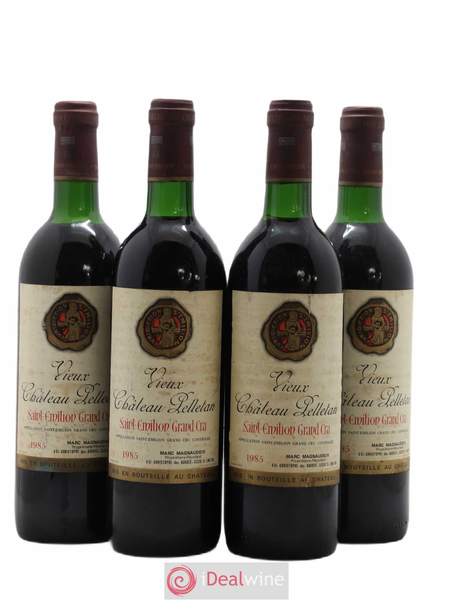 Saint-Émilion Grand Cru Vieux Château Pelletan (sans prix de réserve) 1985 - Posten von 4 Flaschen - 0