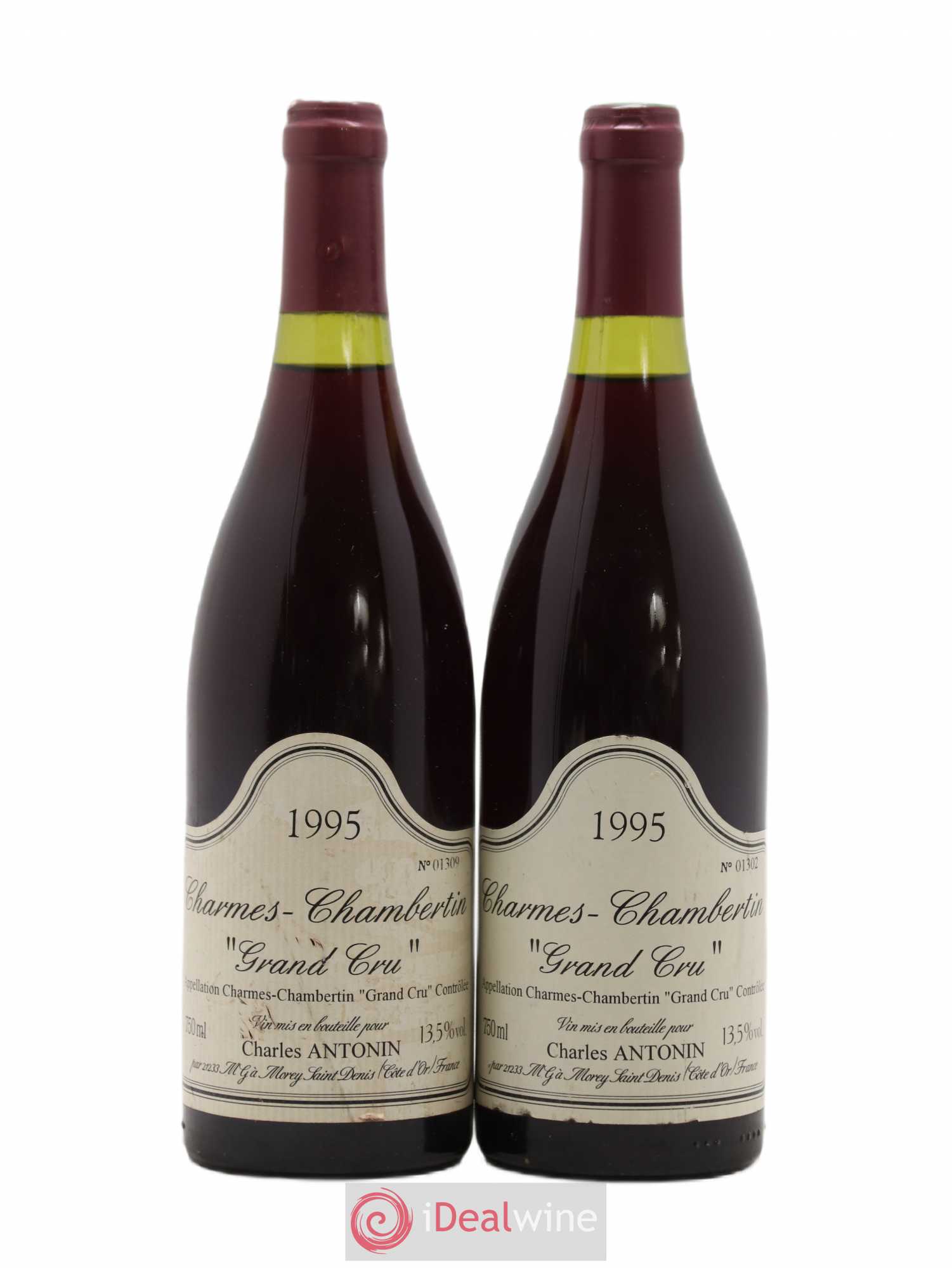 Charmes-Chambertin Grand Cru Charles Antonin 1995 - Lot de 2 bouteilles - 0