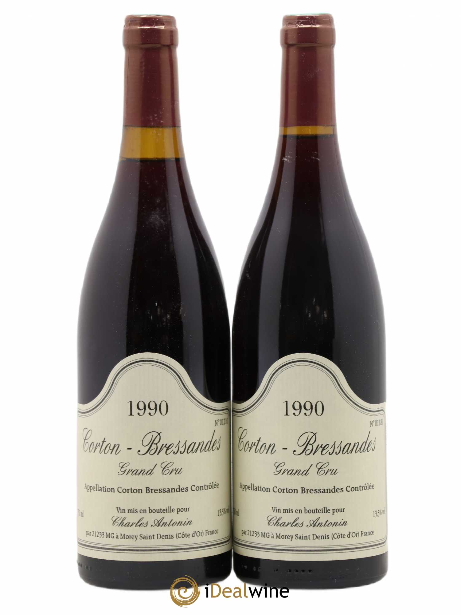 Corton Grand Cru Bressandes Domaine Charles Antonin 1990 - Posten von 2 Flaschen - 0