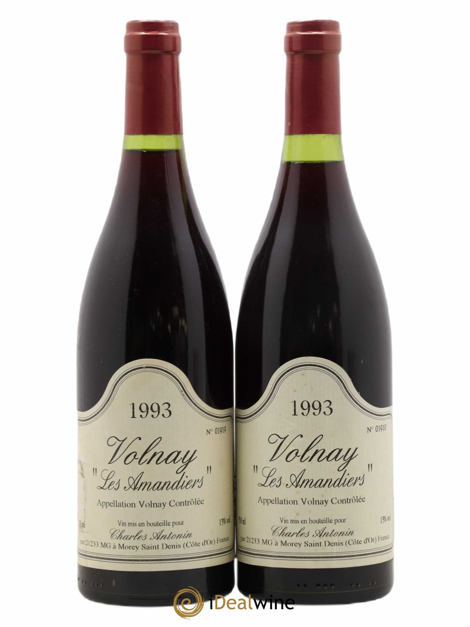 Volnay Les Amandiers Domaine Charles Antonin 1993 - Posten von 2 Flaschen - 0